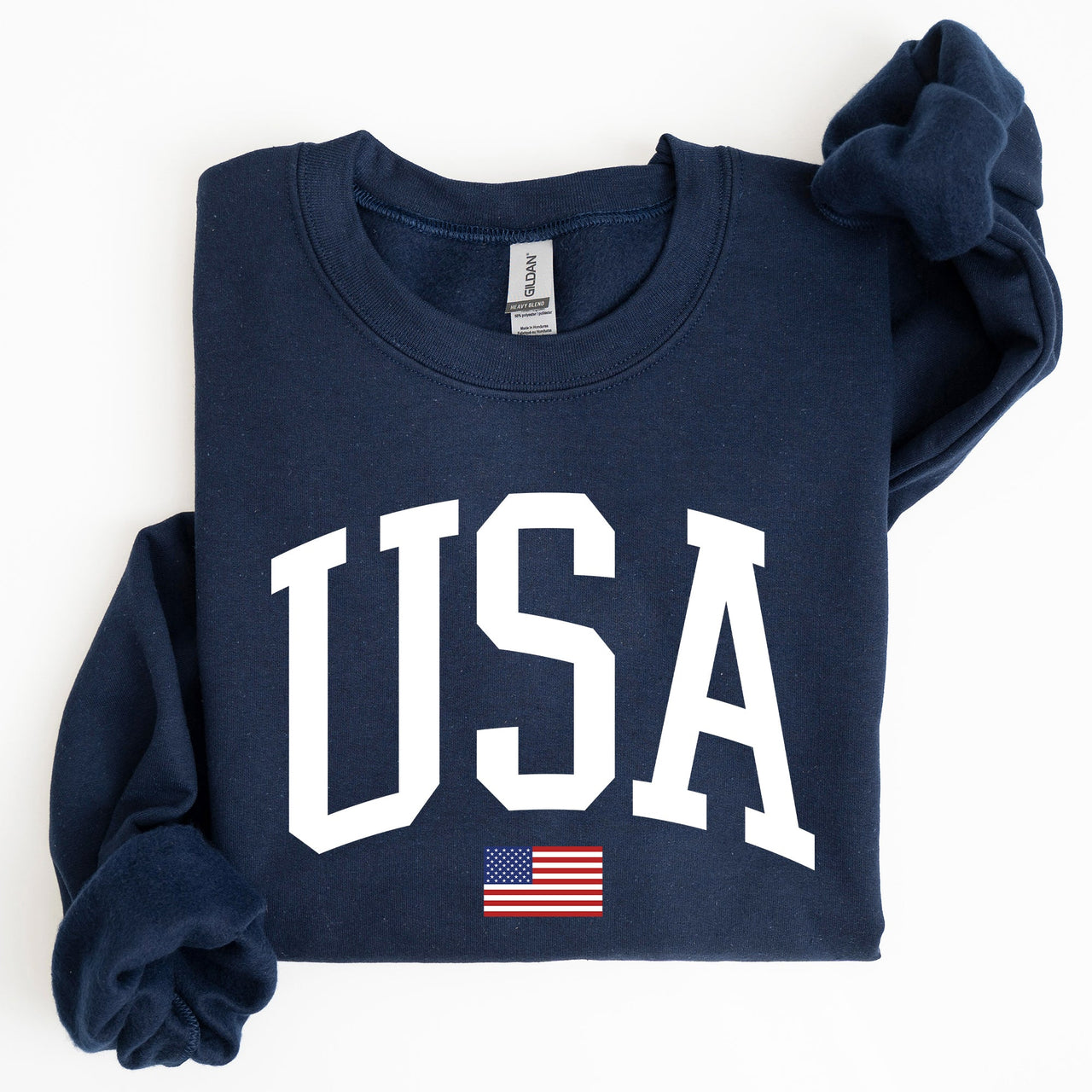 USA Flag America Patriotic Fourth Of July National Pride Emblem Vintage Stars And Stripes Design Sweatshirt