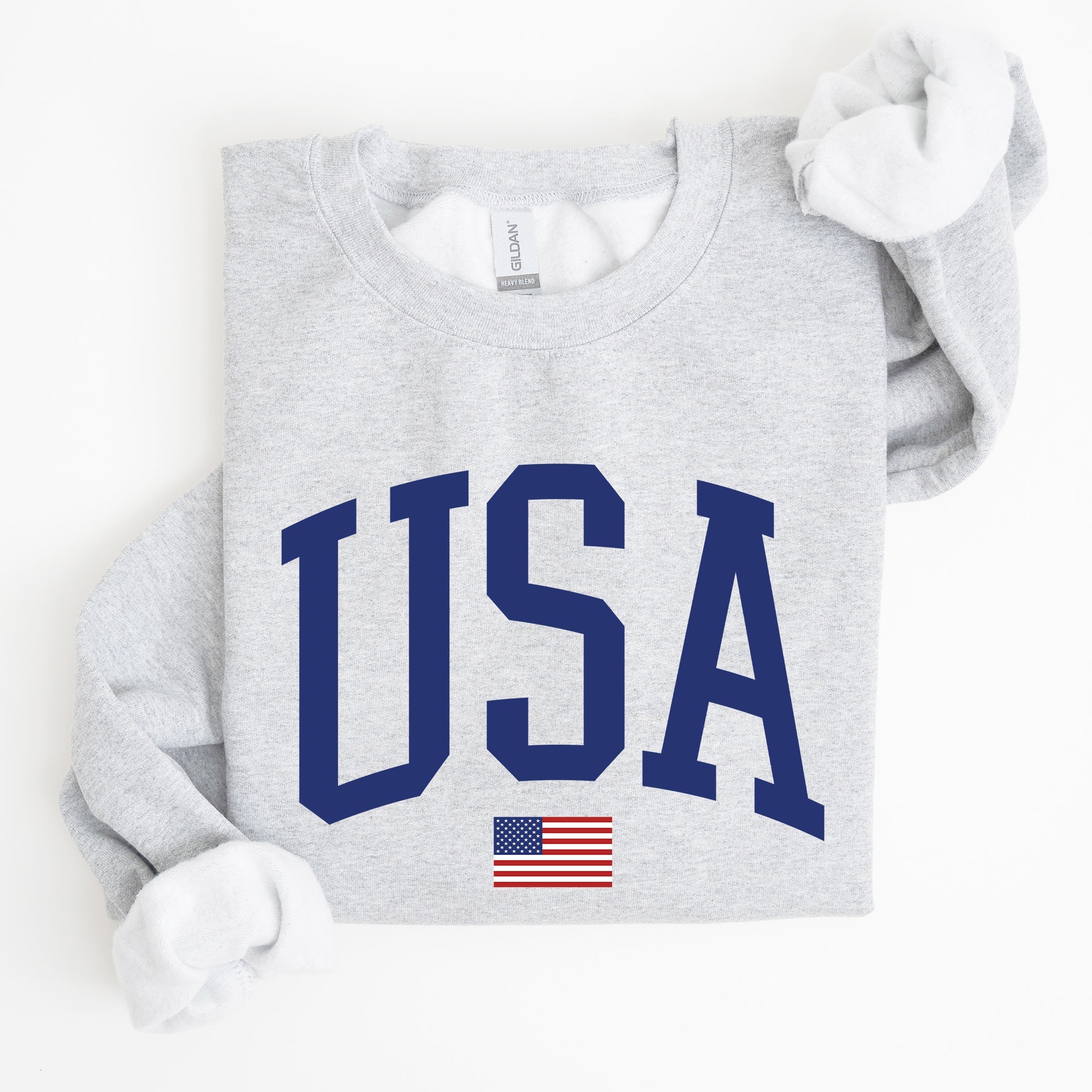 USA Flag Blue Patriotic 4th Of July American Pride Stars And Stripes Celebration Flag Design Sweatshirt