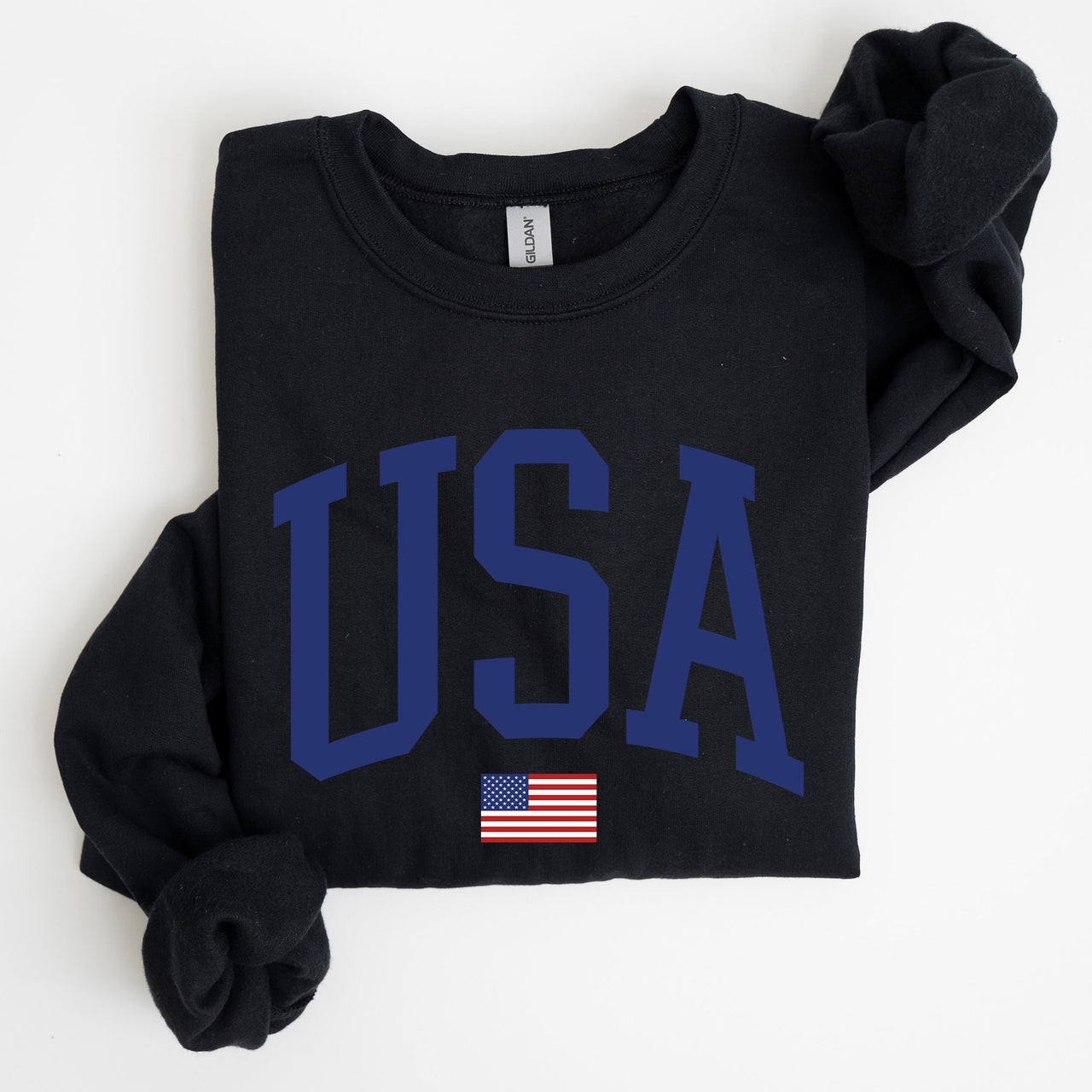 USA Flag Blue Patriotic 4th Of July American Pride Stars And Stripes Celebration Flag Design Sweatshirt