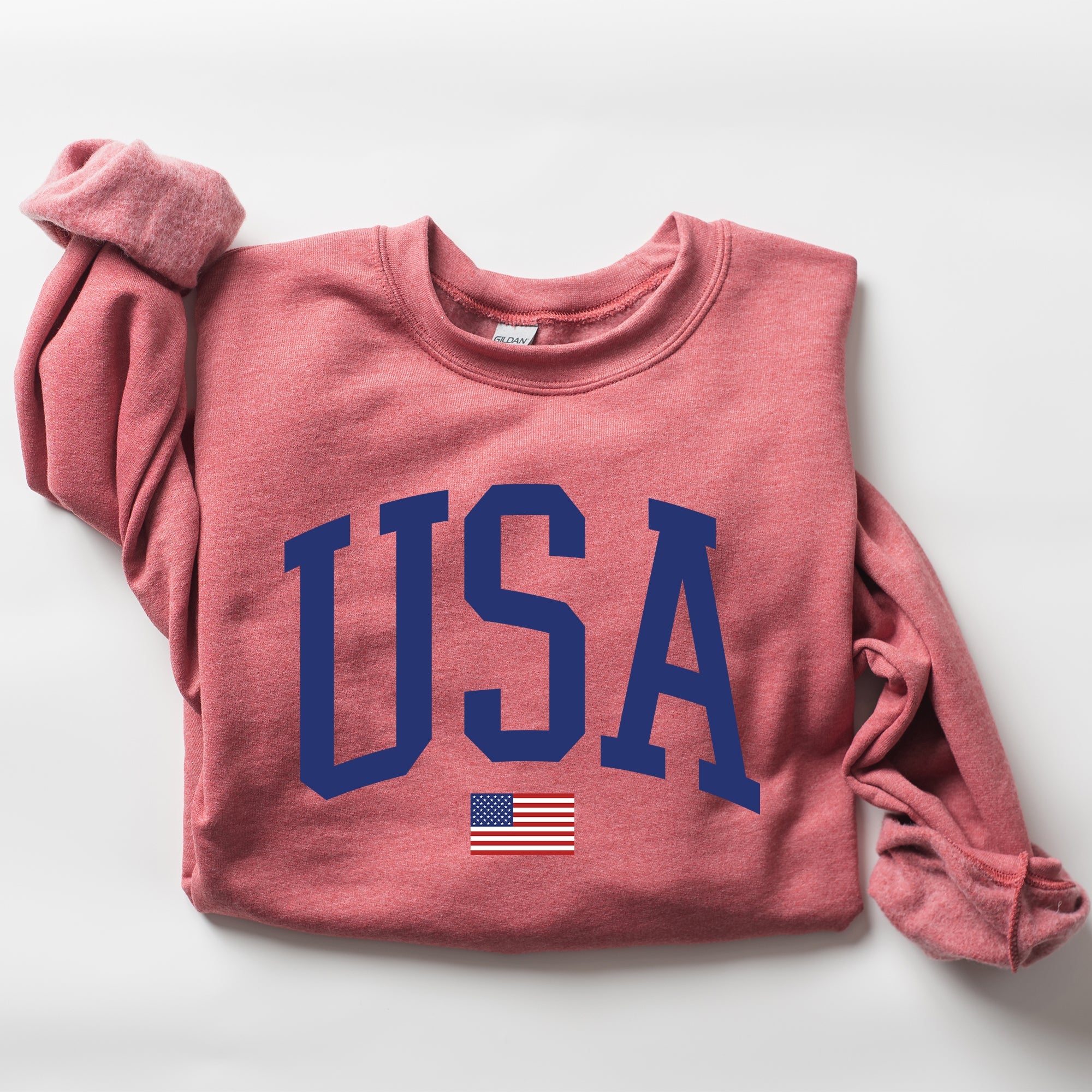 USA Flag Blue Patriotic 4th Of July American Pride Stars And Stripes Celebration Flag Design Sweatshirt