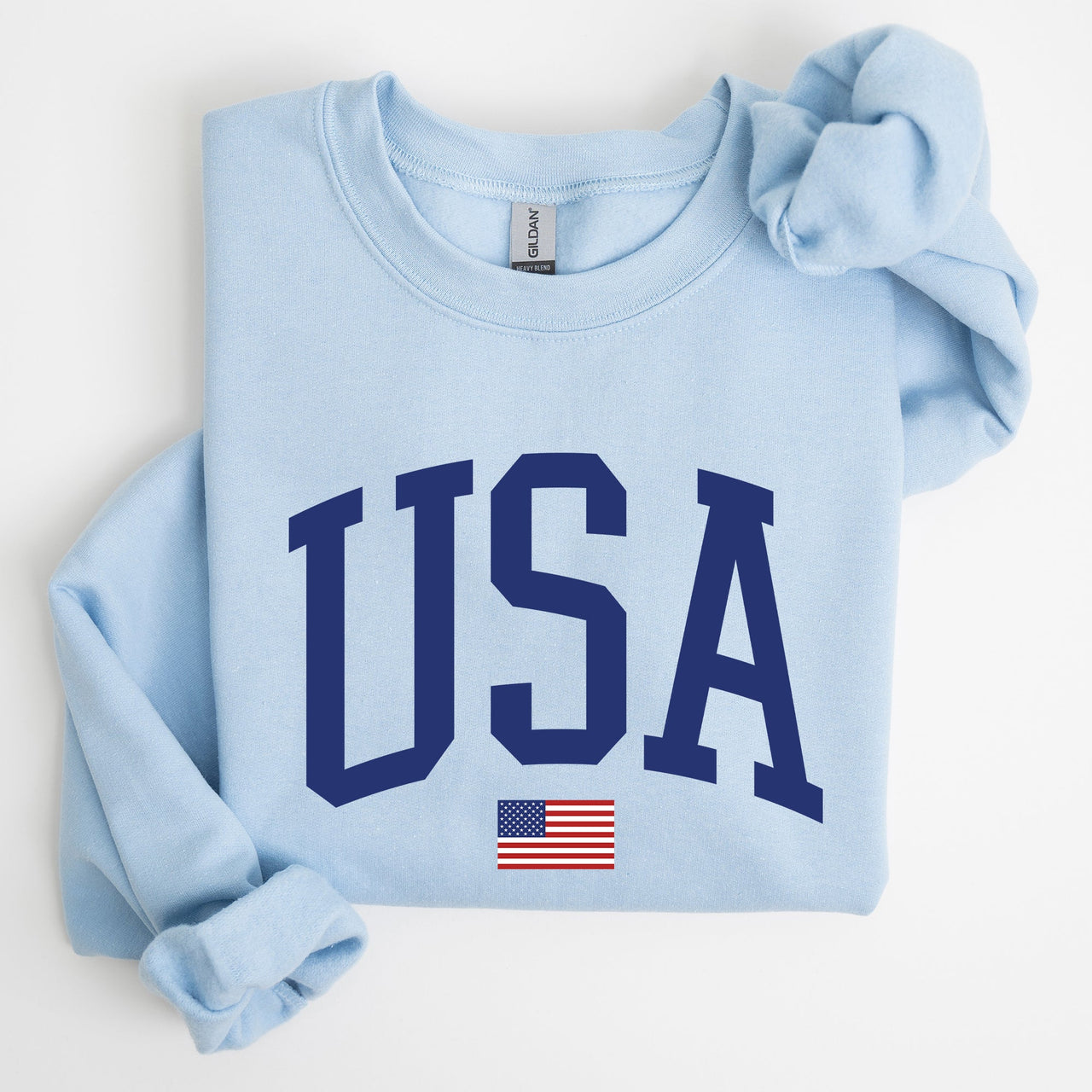 USA Flag Blue Patriotic 4th Of July American Pride Stars And Stripes Celebration Flag Design Sweatshirt