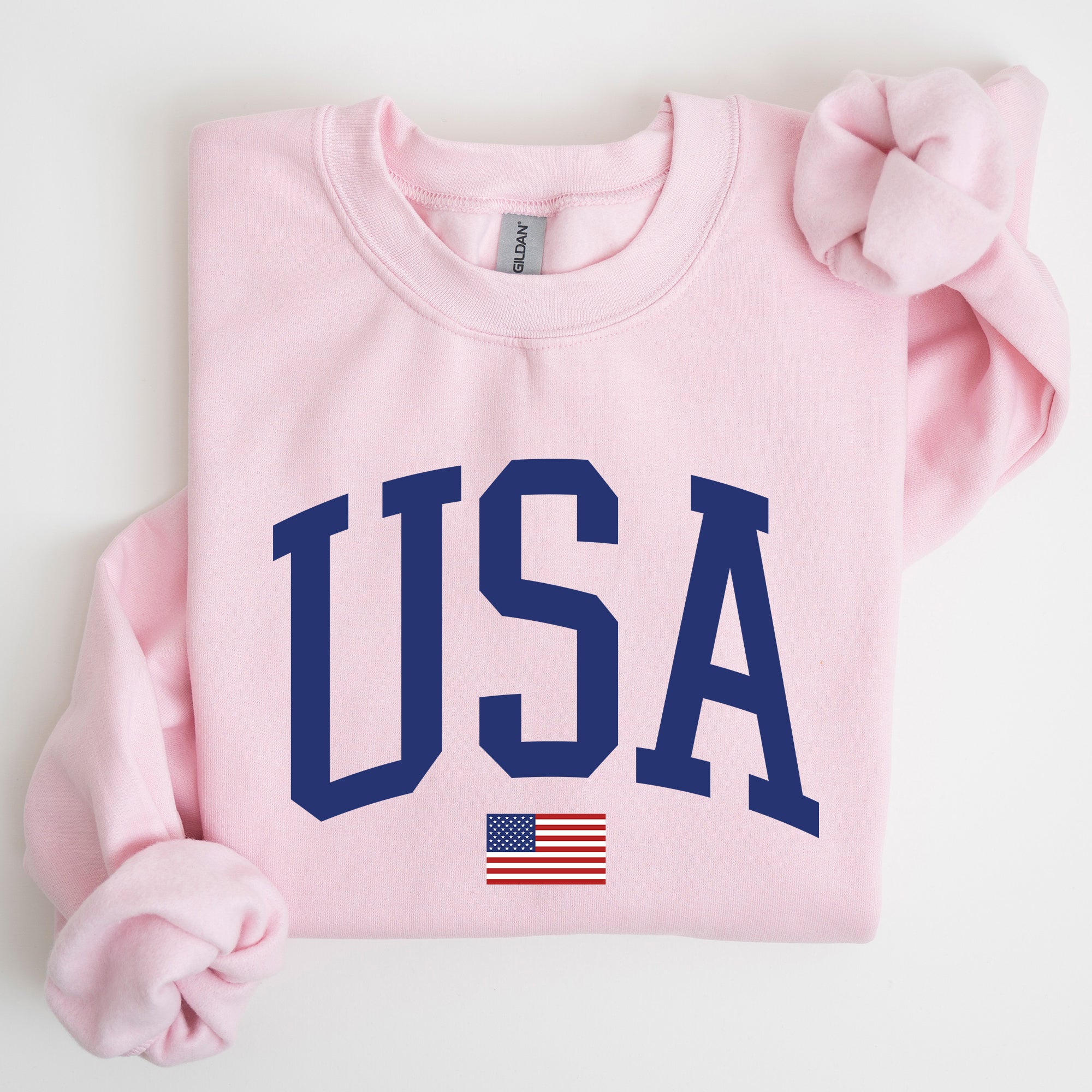 USA Flag Blue Patriotic 4th Of July American Pride Stars And Stripes Celebration Flag Design Sweatshirt