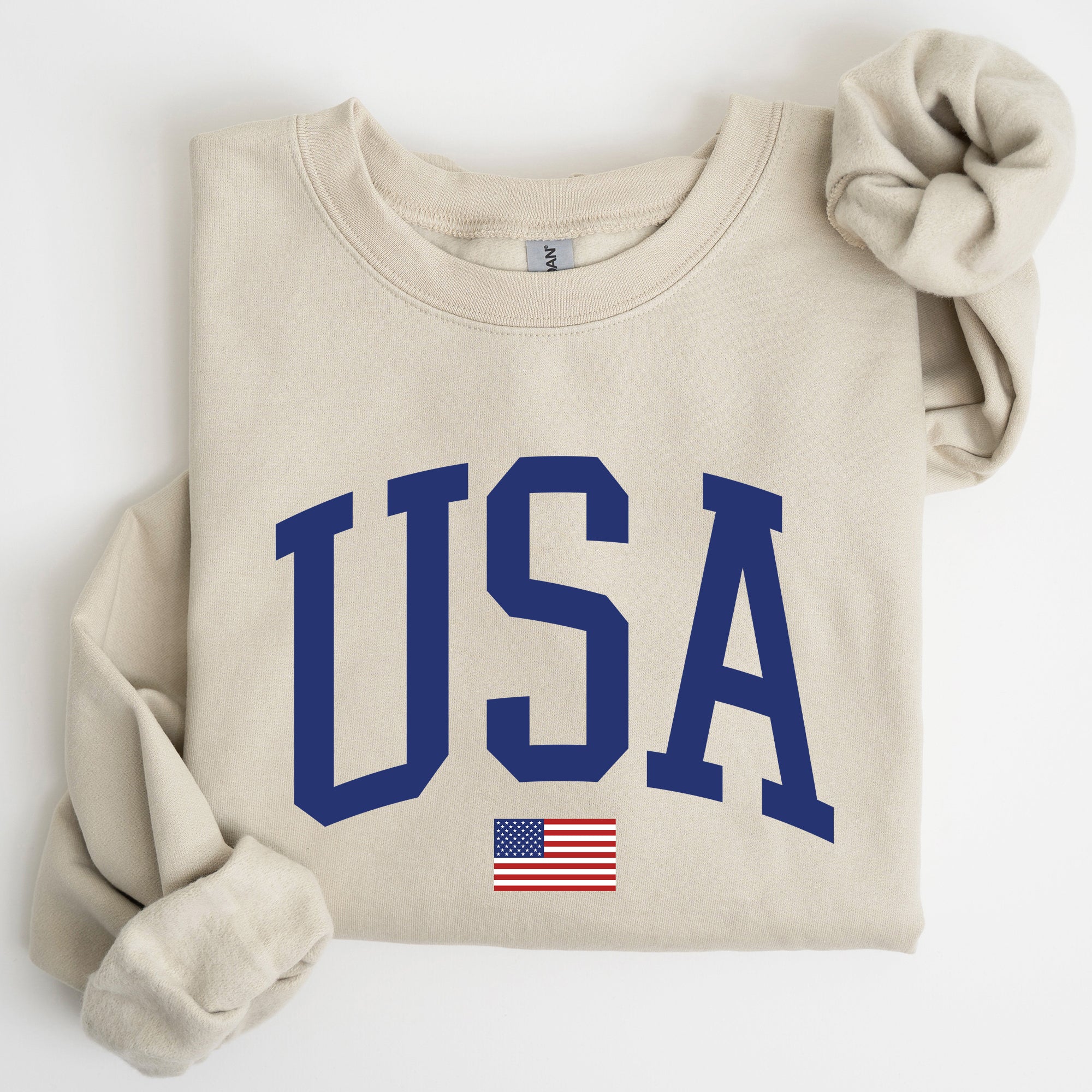 USA Flag Blue Patriotic 4th Of July American Pride Stars And Stripes Celebration Flag Design Sweatshirt