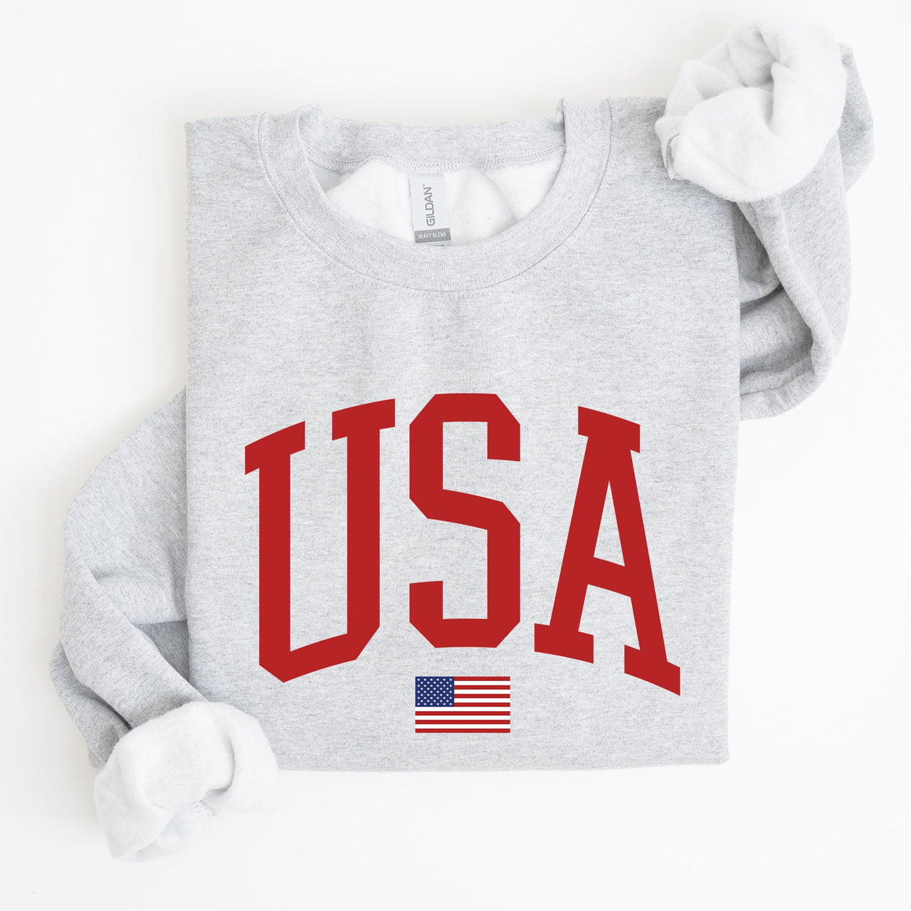 USA Flag Patriotic 4th of July American Pride Emblem Cozy Fleece Classic Sweatshirt