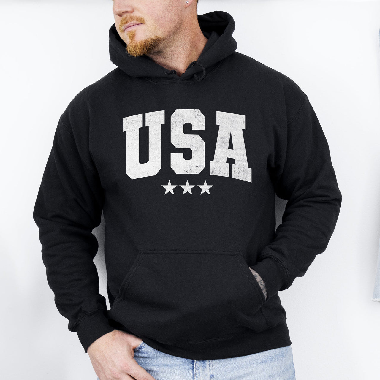 USA Stars Retro Patriotic America 4th Of July Heritage Edition Collectors Hoodie