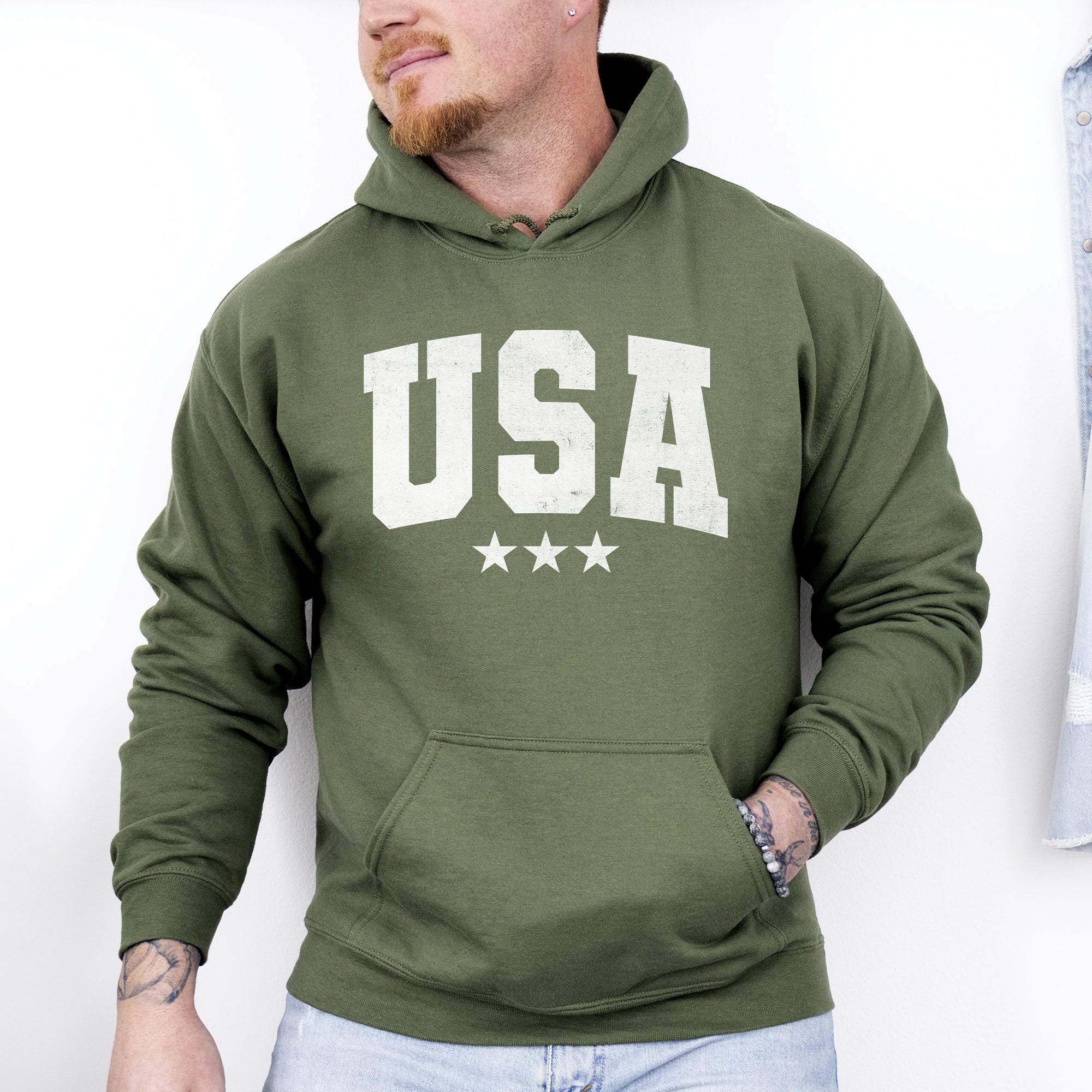 USA Stars Retro Patriotic America 4th Of July Heritage Edition Collectors Hoodie