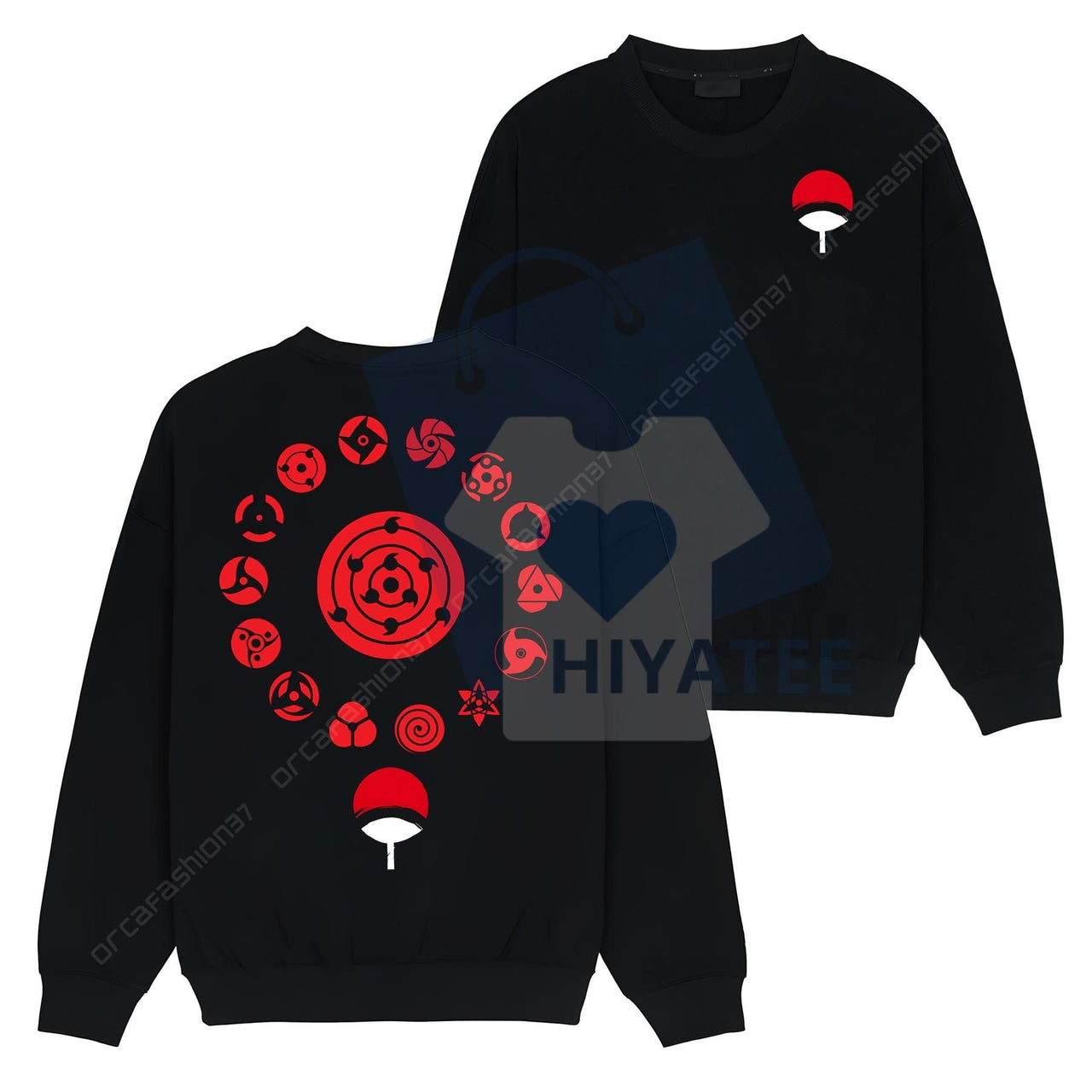Uchiha Reborn Limited Sharingan Eyes Sweatshirt: Naruto Shippuden #2, Retro Vintage 90s Graphic, Anime Manga Y2K Streetwear Gift