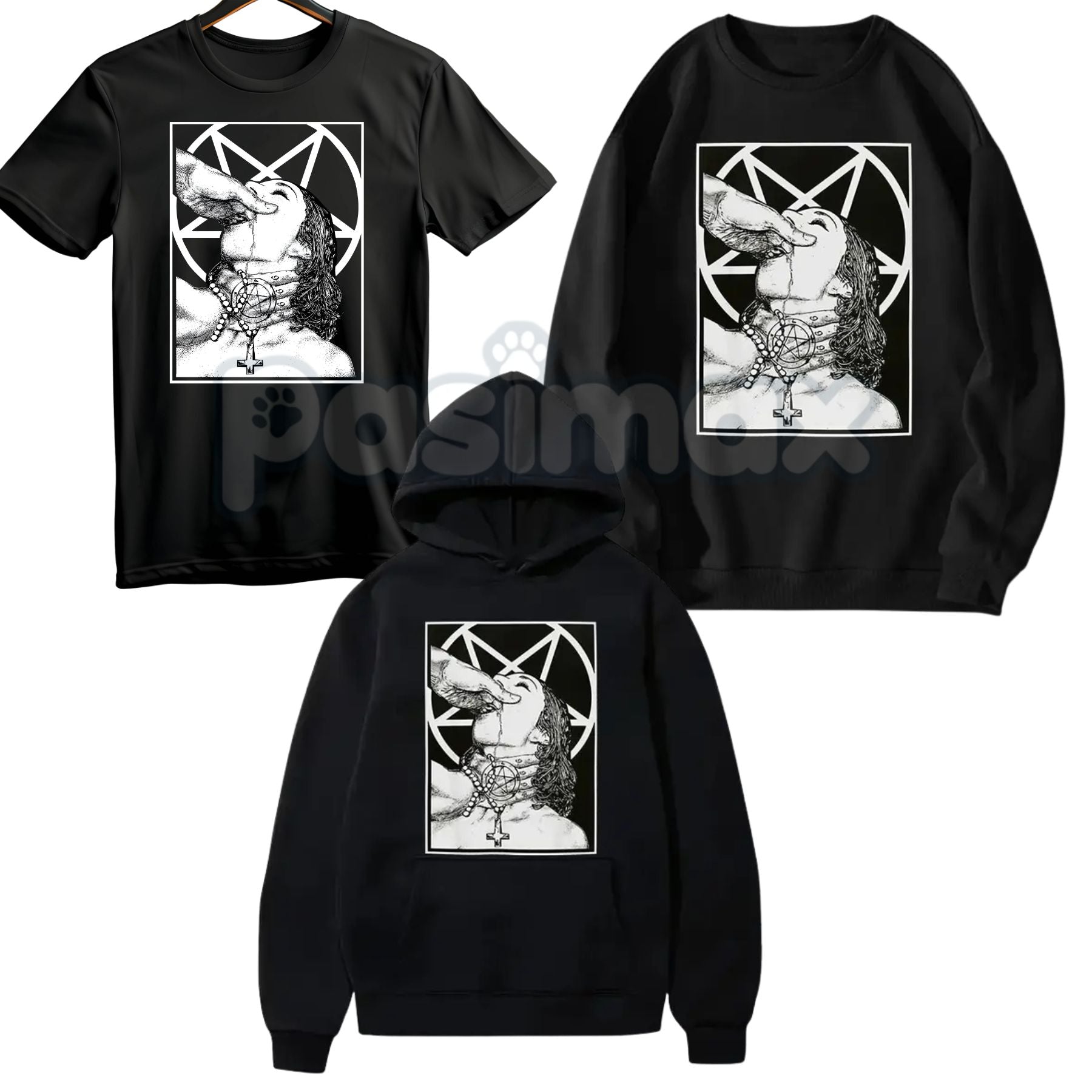 Unholy Nun Naughty Graphic T-Shirt – Dark Gothic Aesthetic Hoodie & Edgy Streetwear Sweatshirt