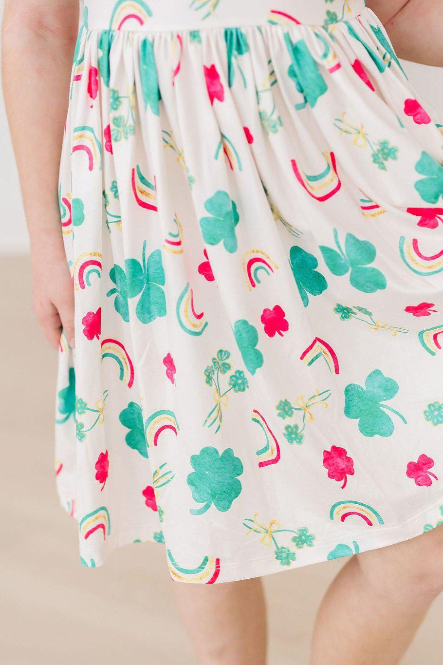 SALE Top of the Mornin' Flutter Sleeve Twirl Dress