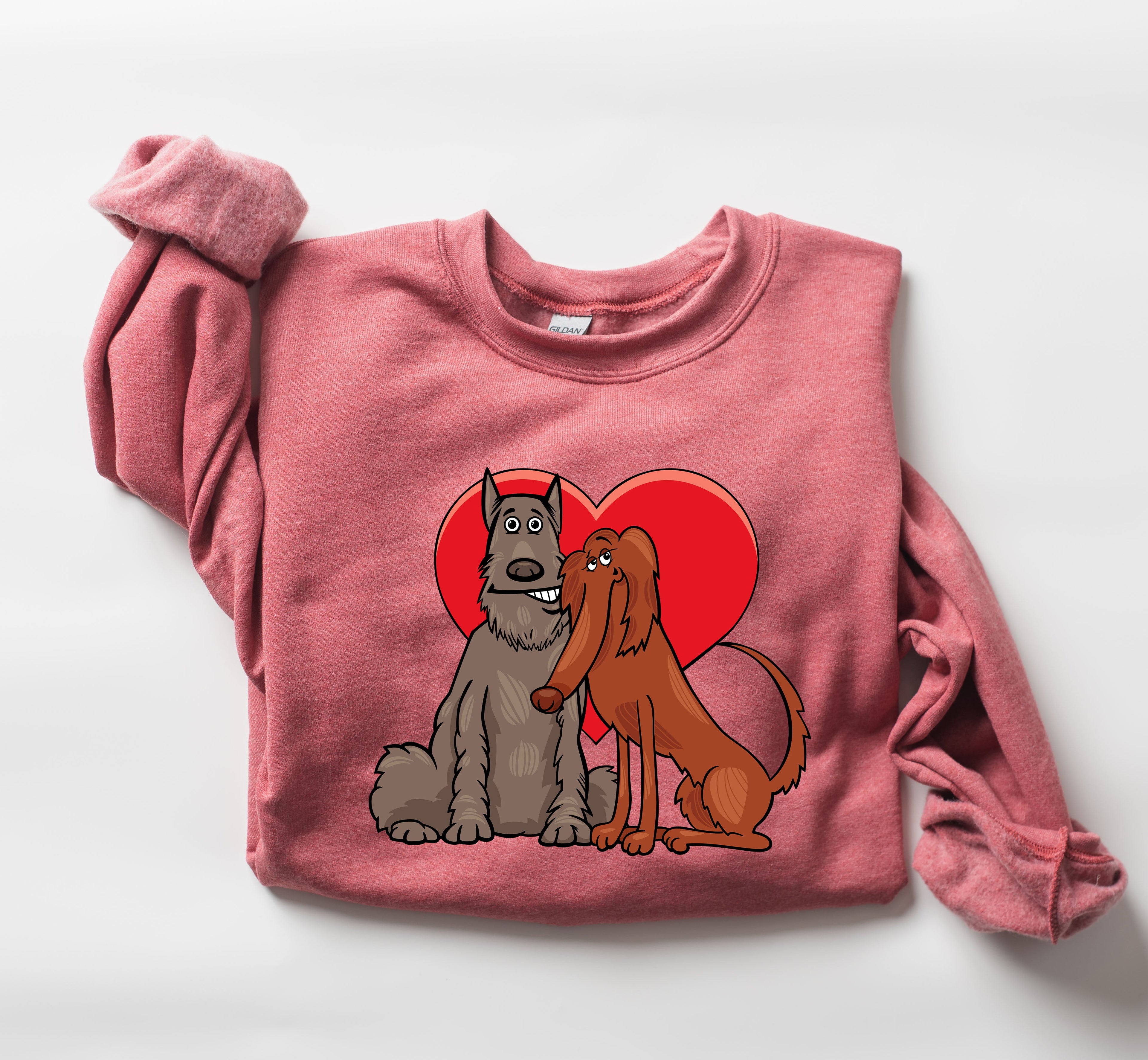 Dog Lovers Funny Retro Vintage Valentine's Day Celebration Deluxe Limited Sweatshirt