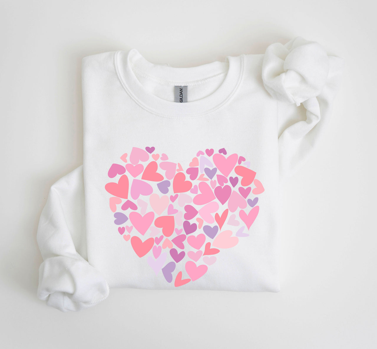 Mini Pink Hearts Retro Vintage Valentine's Day Limited Edition Cozy Graphic Sweatshirt