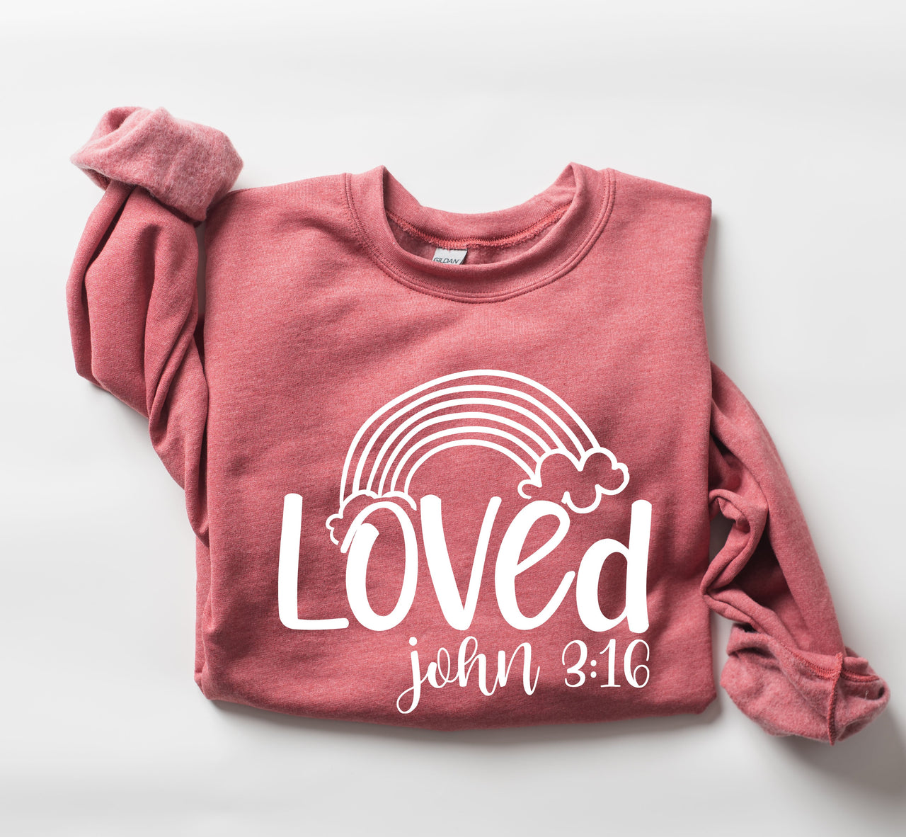 Retro Loved Rainbow Vintage Valentine's Day Nostalgia Heartfelt Celebration Edition Sweatshirt