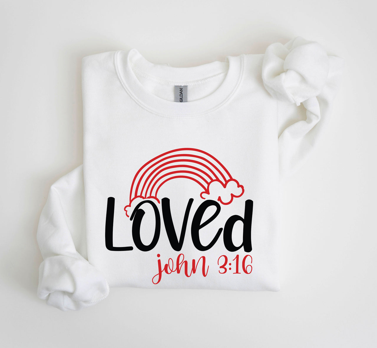 Retro Loved Rainbow Vintage Valentine's Day Nostalgia Heartfelt Celebration Edition Sweatshirt