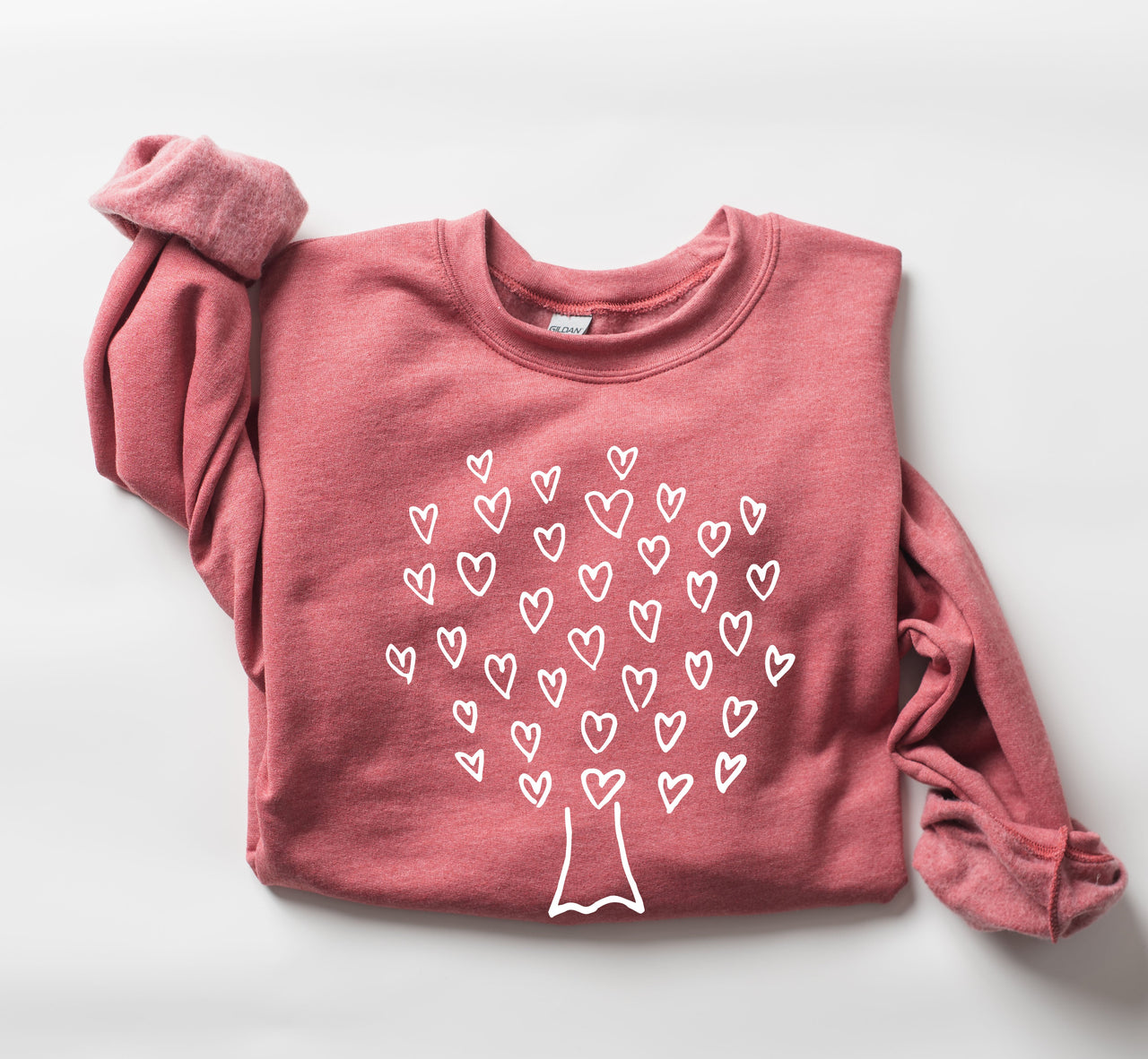 Retro Heart Tree Vintage Valentine's Day Love Letter Edition Cozy Classic Sweatshirt