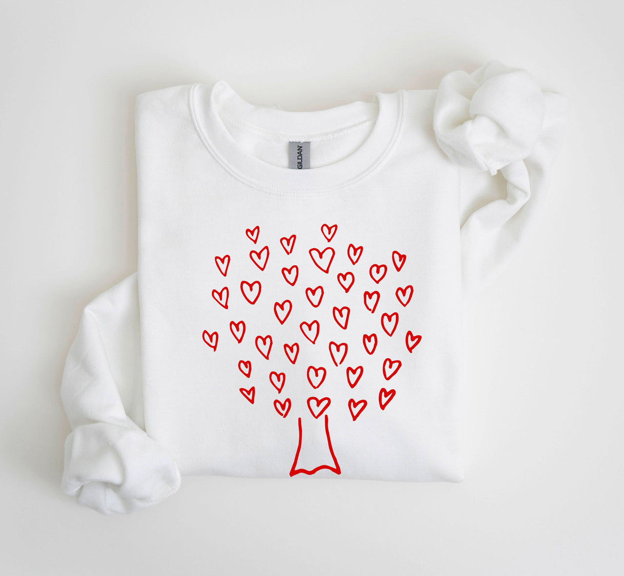 Retro Heart Tree Vintage Valentine's Day Love Letter Edition Cozy Classic Sweatshirt