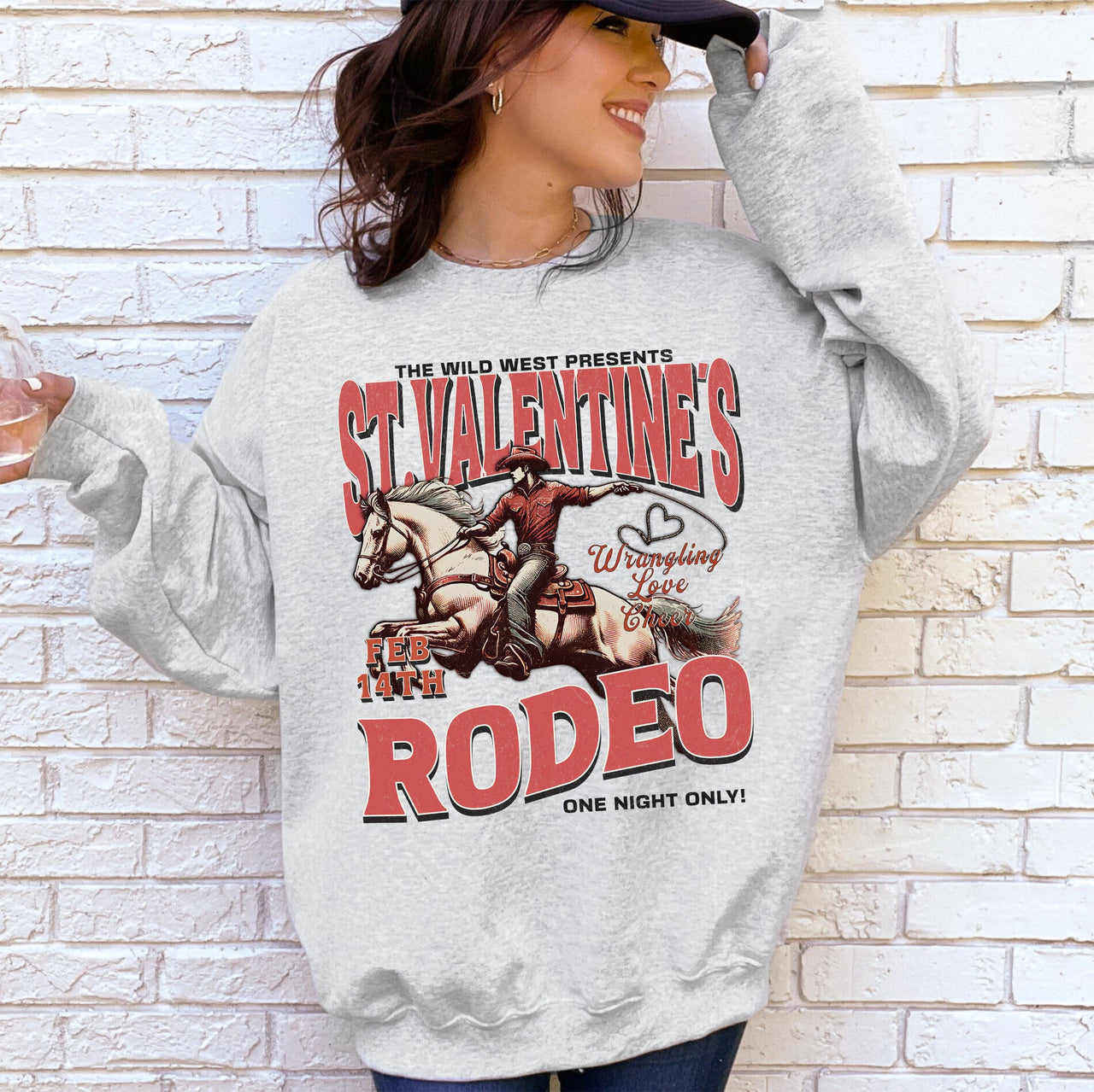 Valentine's Rodeo Love Cowboy Western Signature Style Collection Deluxe Edition Sweatshirt