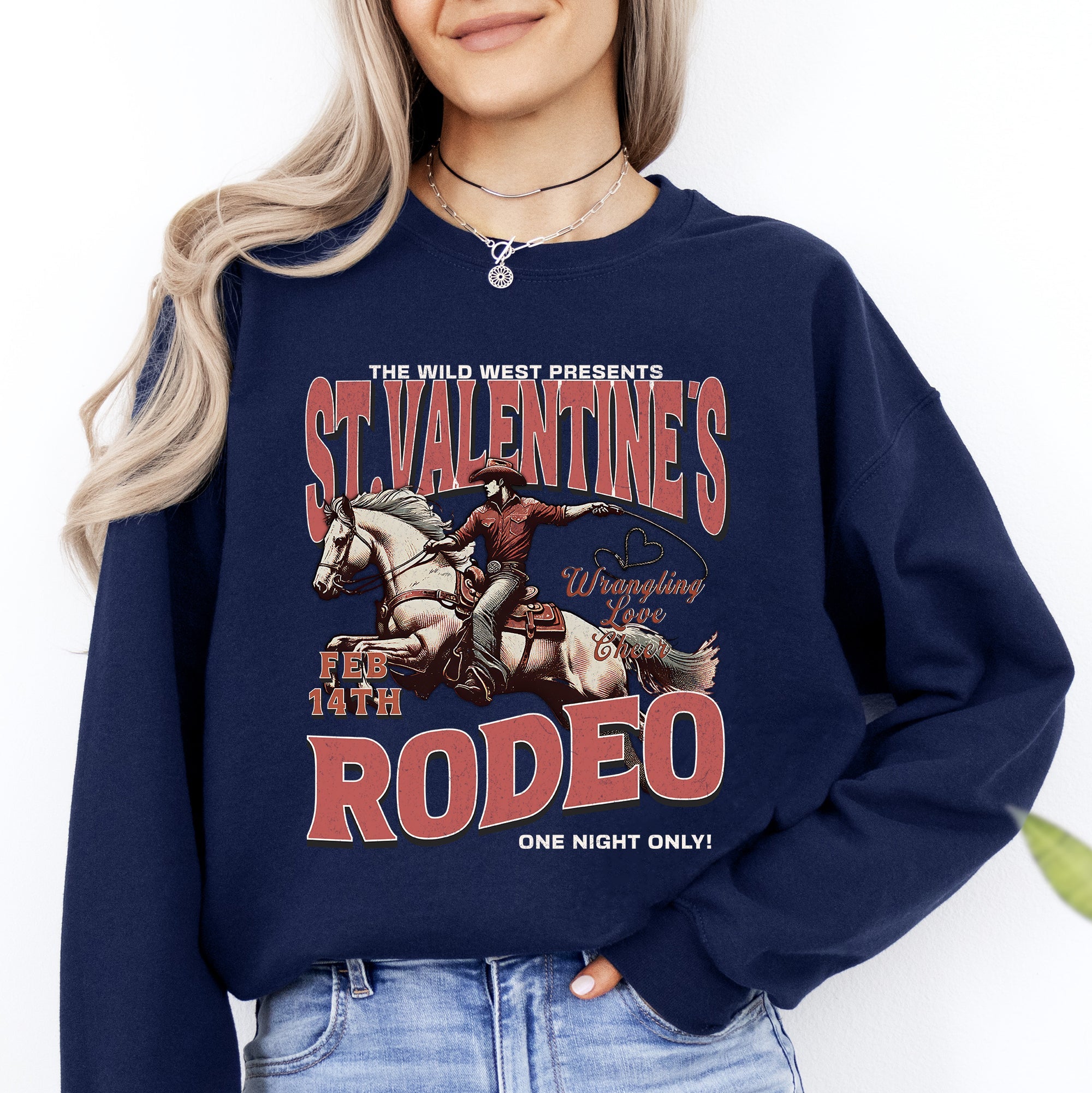Valentine's Rodeo Love Cowboy Western Signature Style Collection Deluxe Edition Sweatshirt