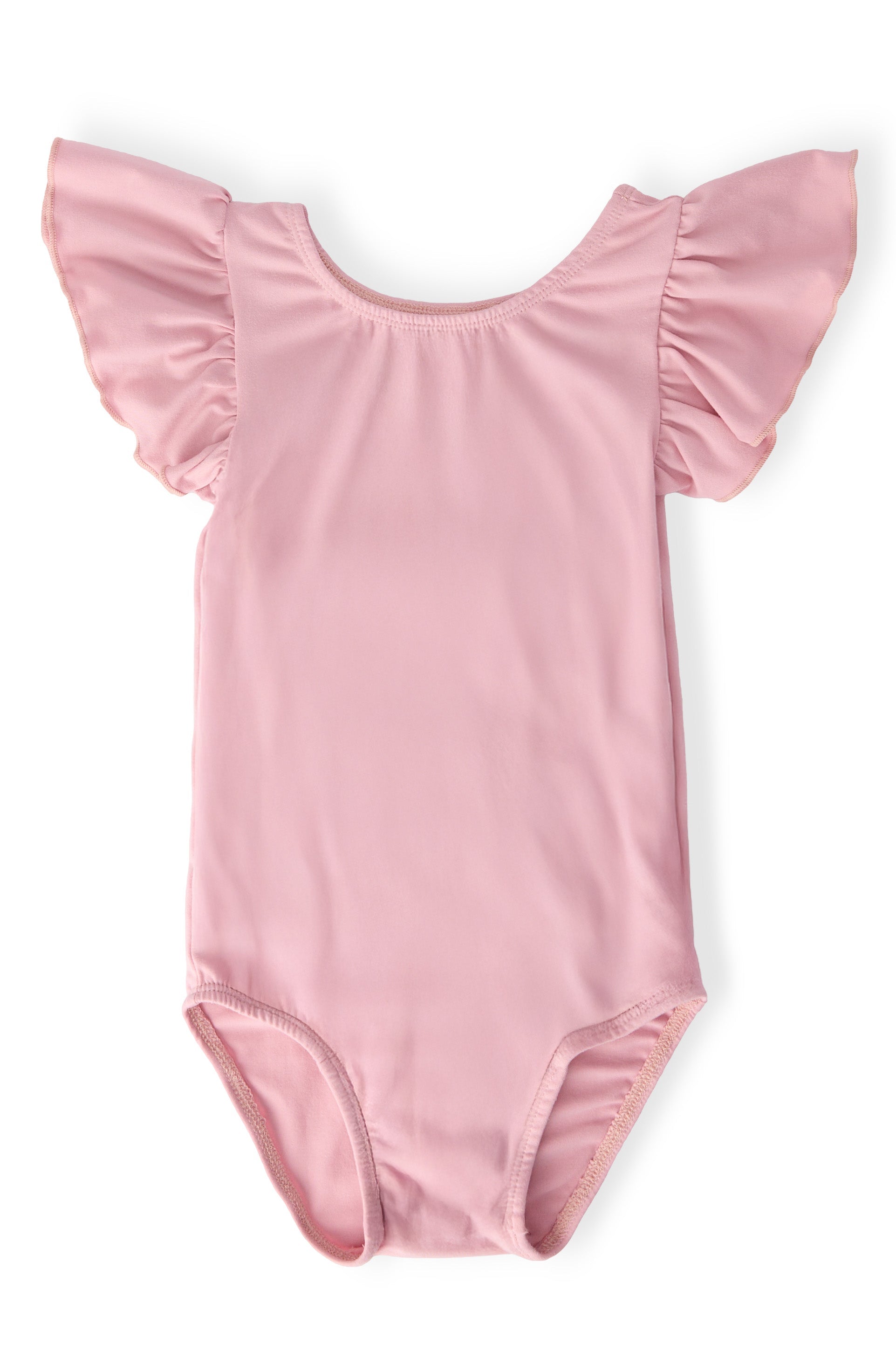 Vintage Pink S/S Flutter Sleeve Leotard