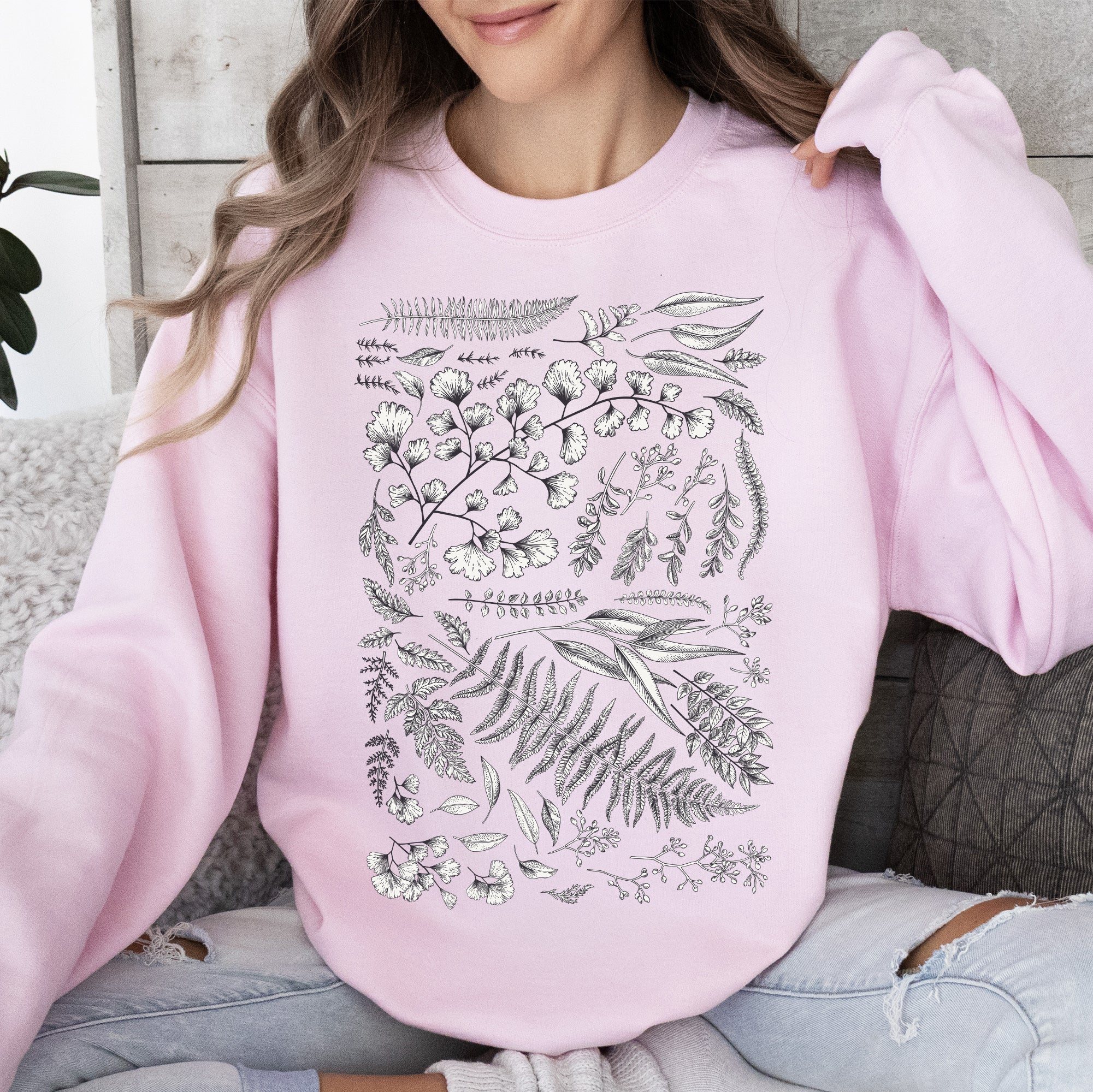 Vintage Fern Illustration Sweatshirt