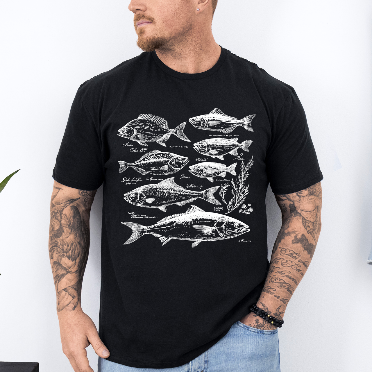 Vintage Fish Retro Print Classic Fishing Artwork Nostalgia For Anglers Graphic Tee