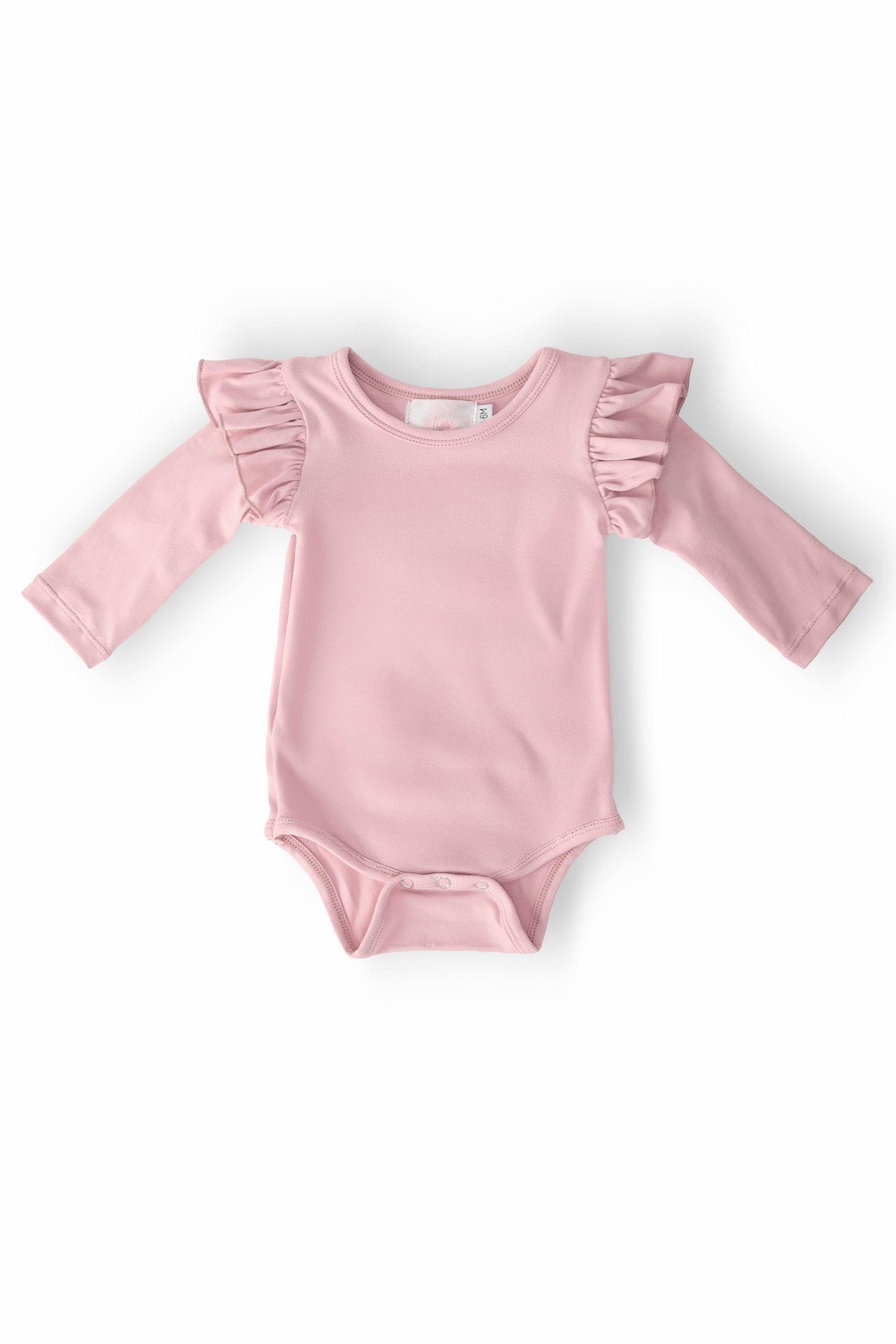 Vintage Pink L/S Flutter Bodysuit