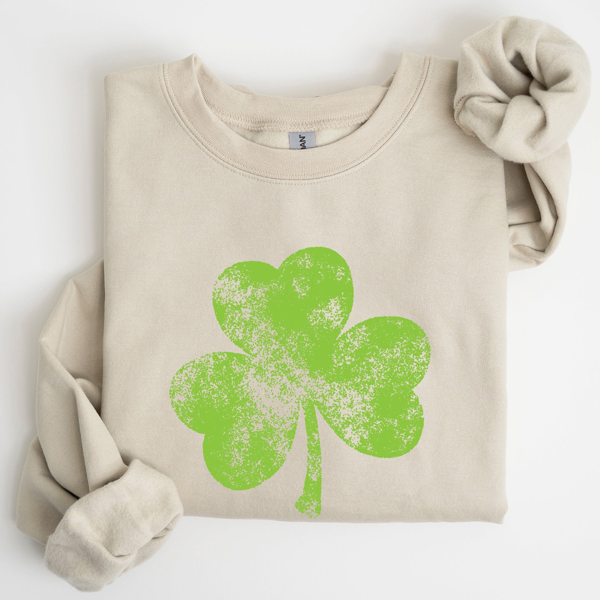 Vintage Shamrock St Patrick's Day Celebration Irish Pride Classic Motif For Festive Wear Sweatshirt