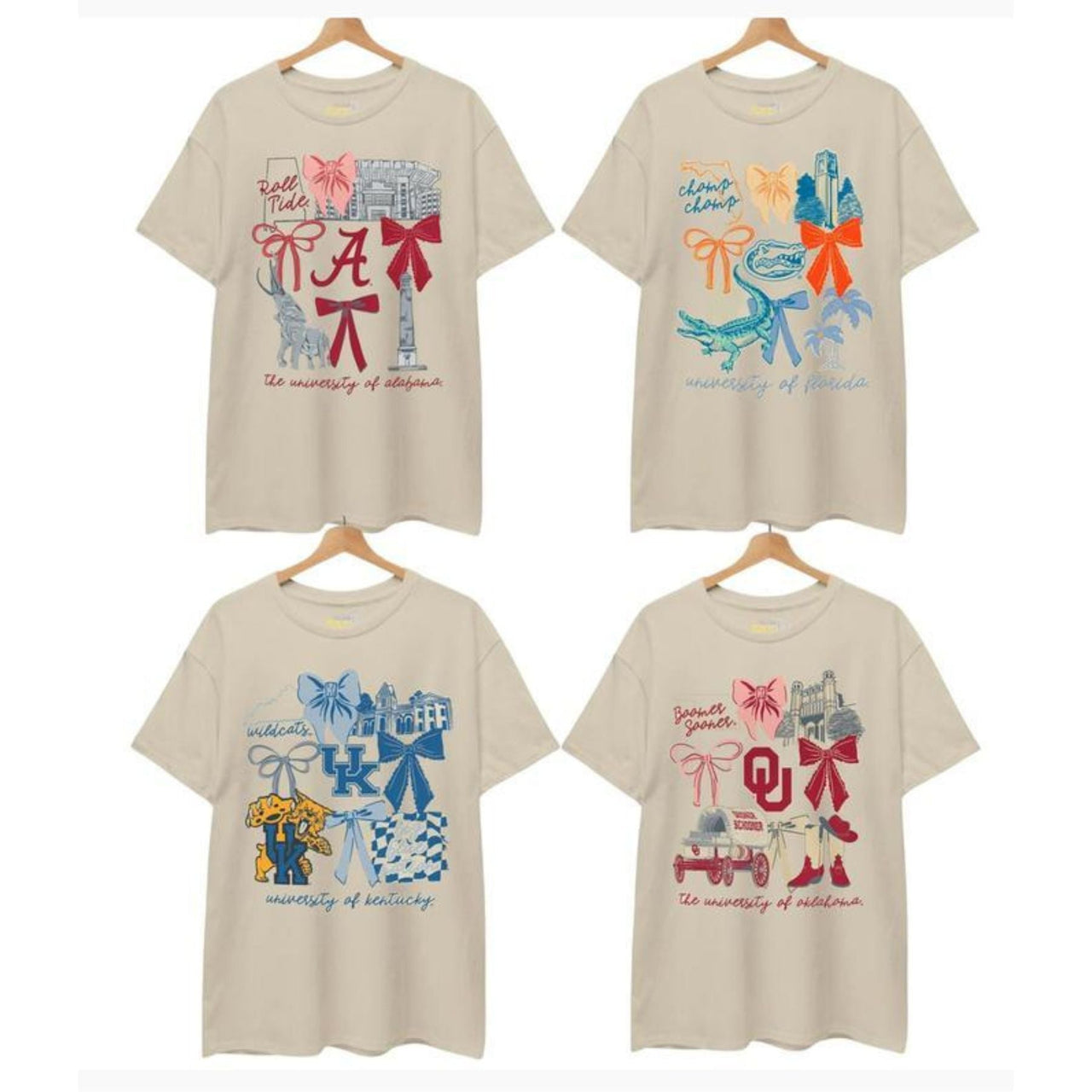 Vintage Coquette NCAA College T-Shirt - Preppy Retro All Teams Tee, Girly Game Day Outfit by ShamCren