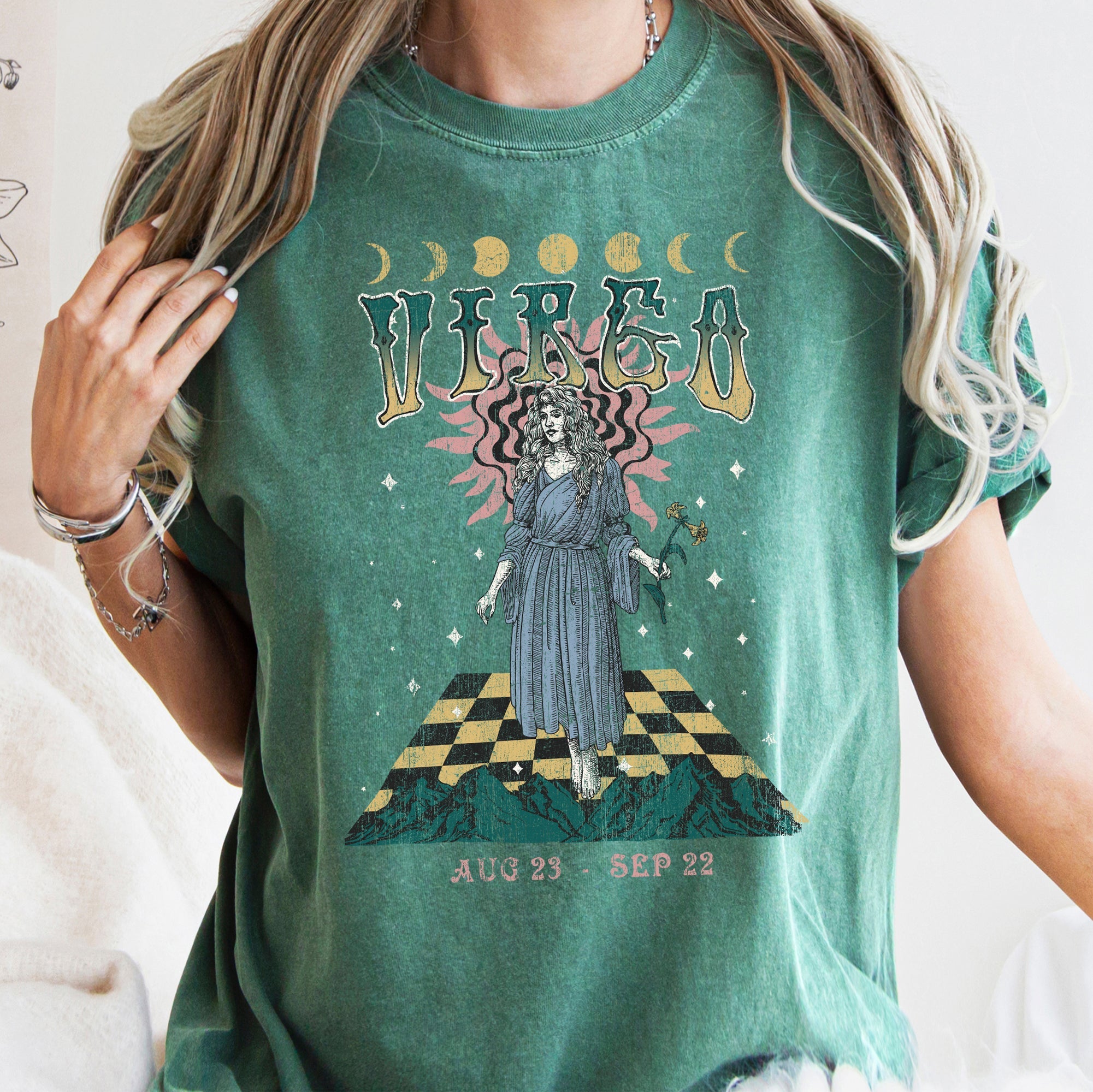 Virgo Zodiac Horoscope Astrology Celestial Signs And Planetary Alignment Comfort Colors Tee