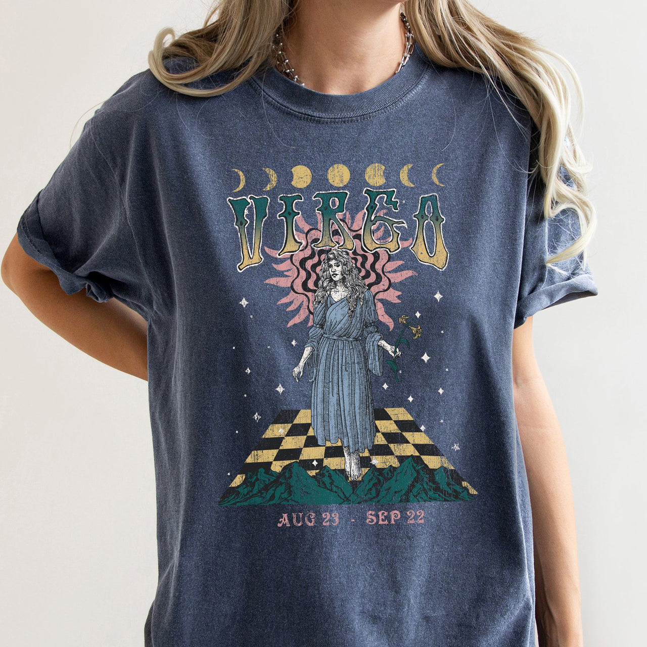 Virgo Zodiac Horoscope Astrology Celestial Signs And Planetary Alignment Comfort Colors Tee