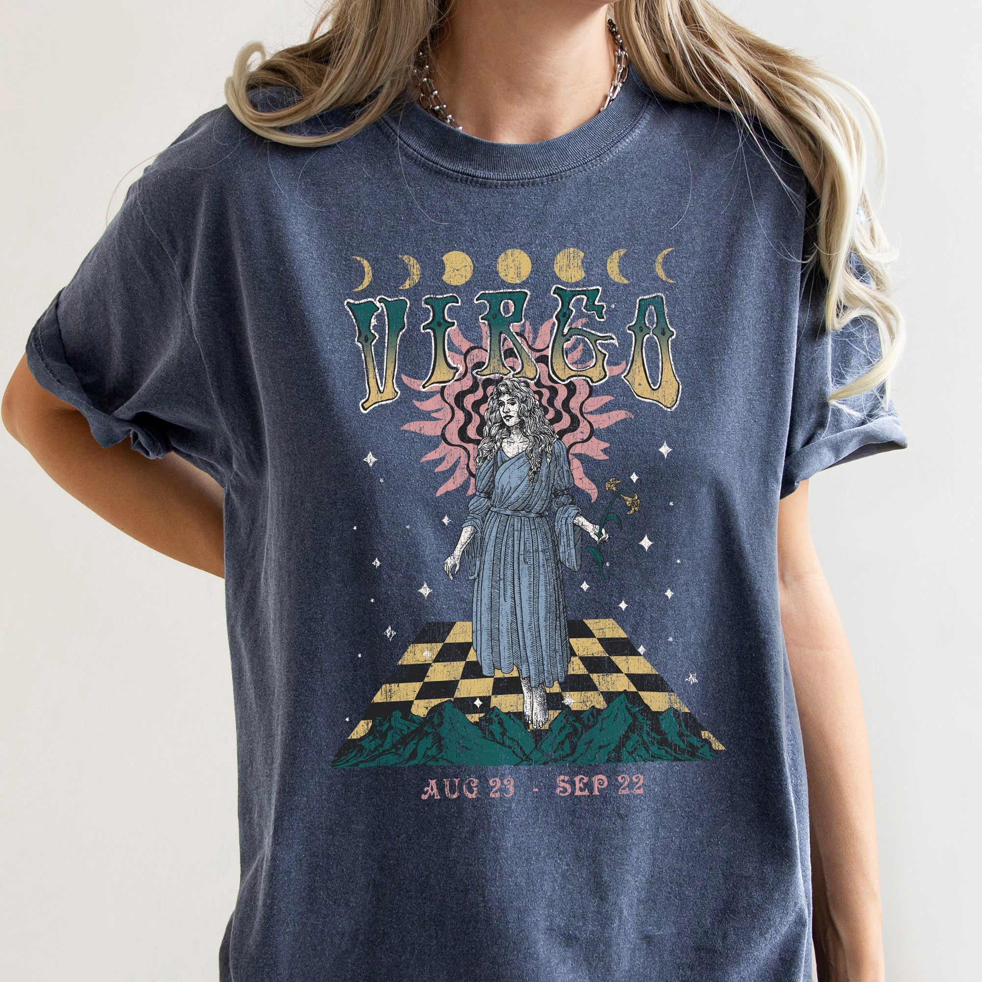 Virgo Zodiac Horoscope Astrology Celestial Signs And Planetary Alignment Comfort Colors Tee