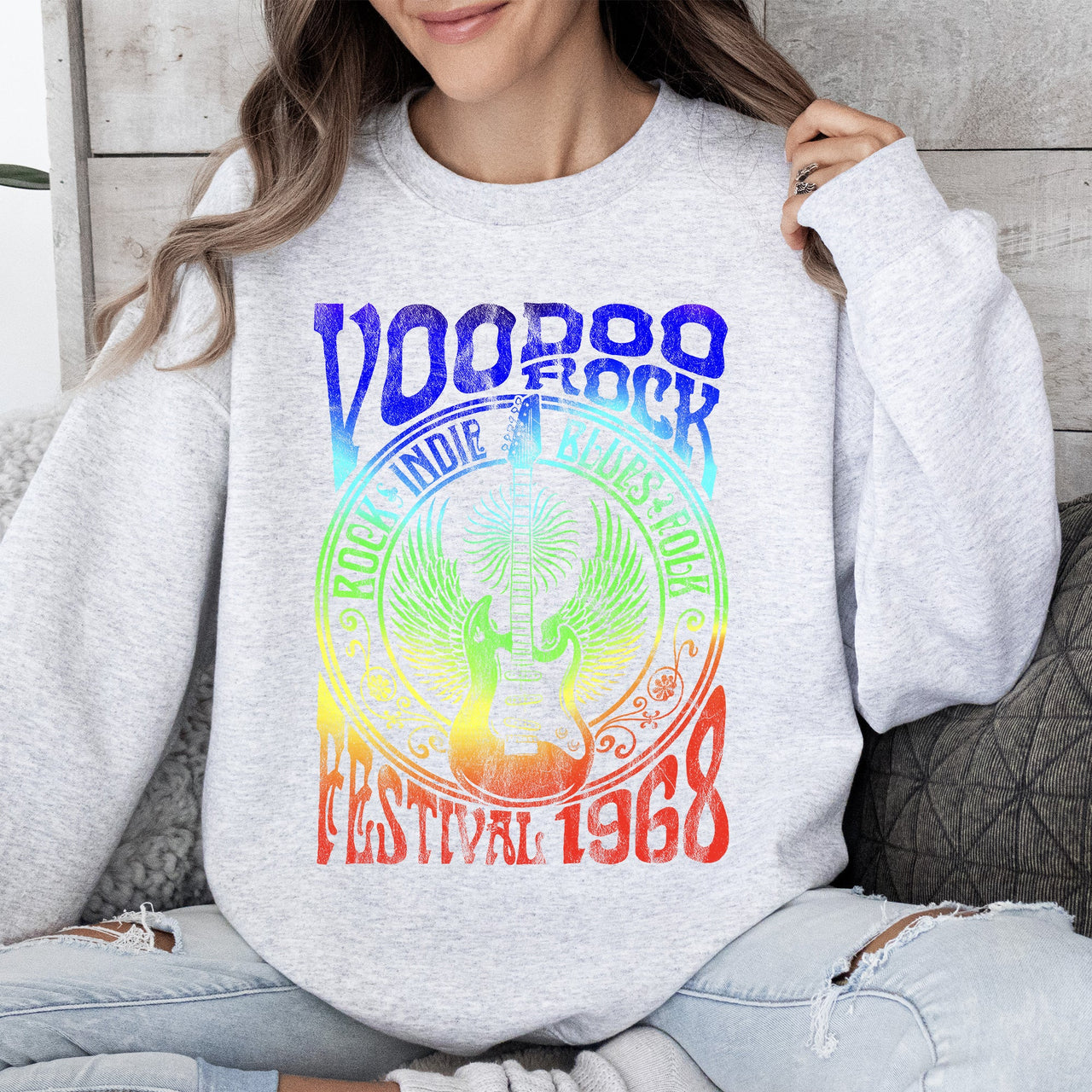 Voodoo Rock Festival Concert Poster Artwork Edition Premium Graphic Deluxe Sweatshirt
