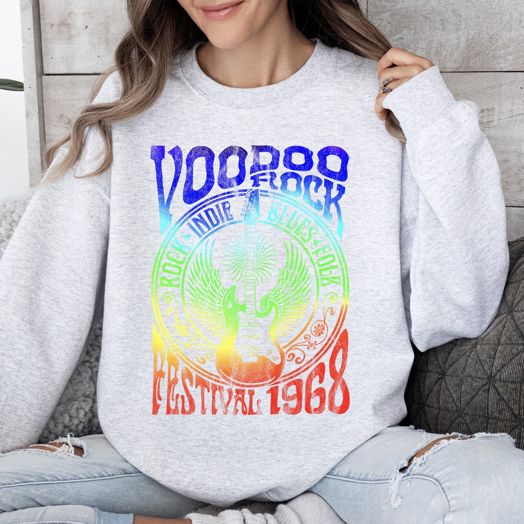 Voodoo Rock Festival Concert Poster Artwork Edition Premium Graphic Deluxe Sweatshirt