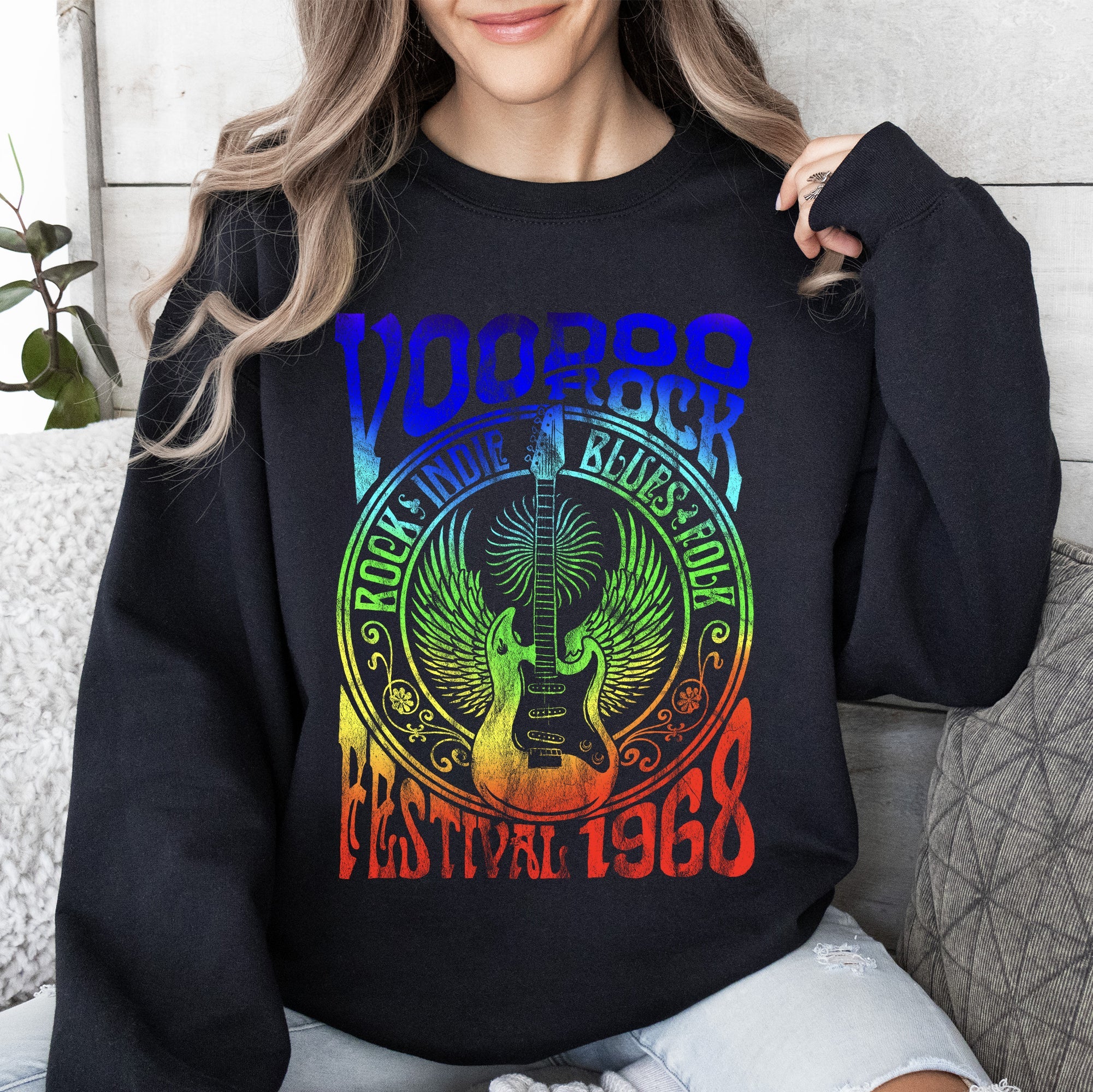 Voodoo Rock Festival Concert Poster Artwork Edition Premium Graphic Deluxe Sweatshirt