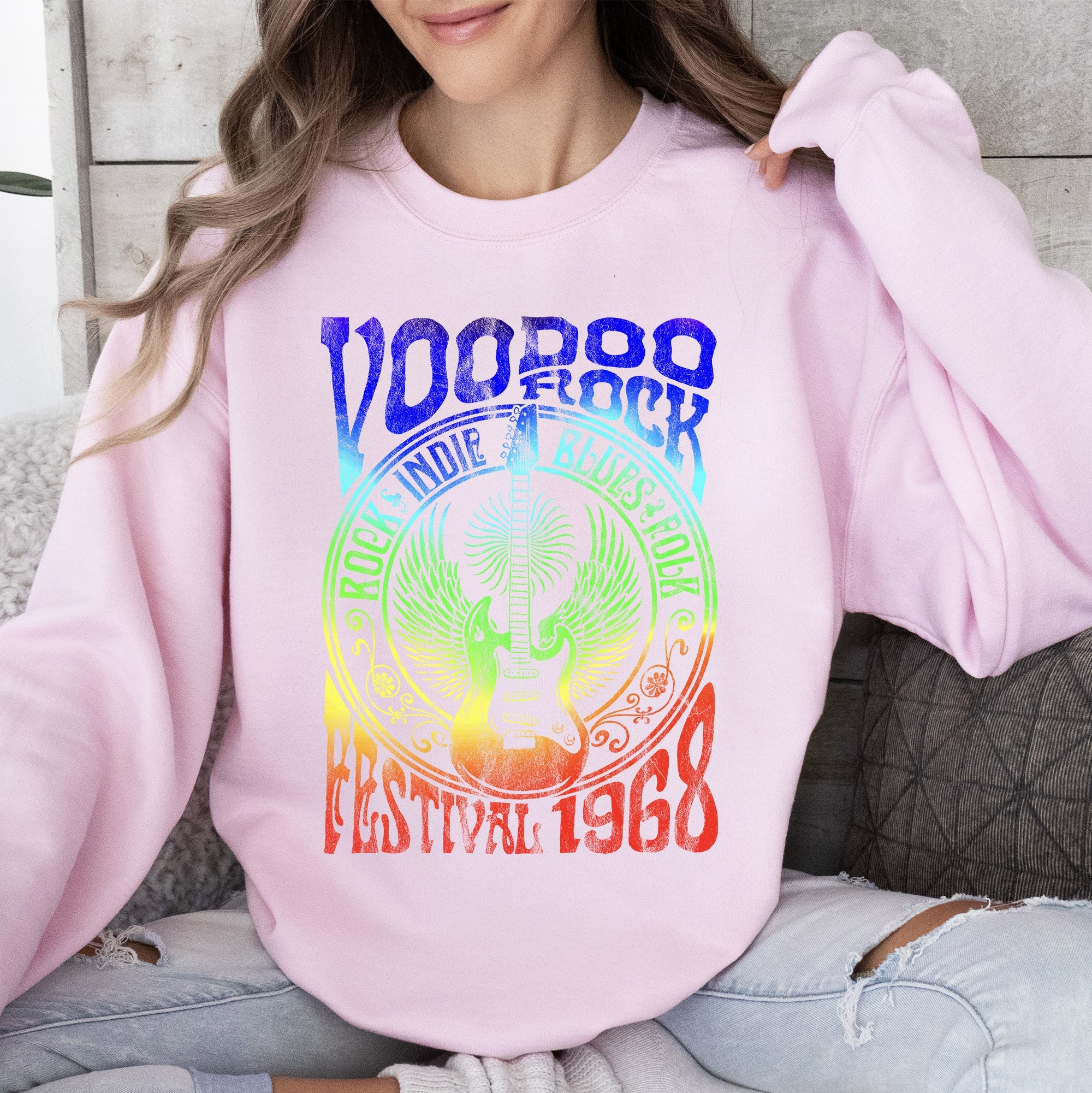 Voodoo Rock Festival Concert Poster Artwork Edition Premium Graphic Deluxe Sweatshirt