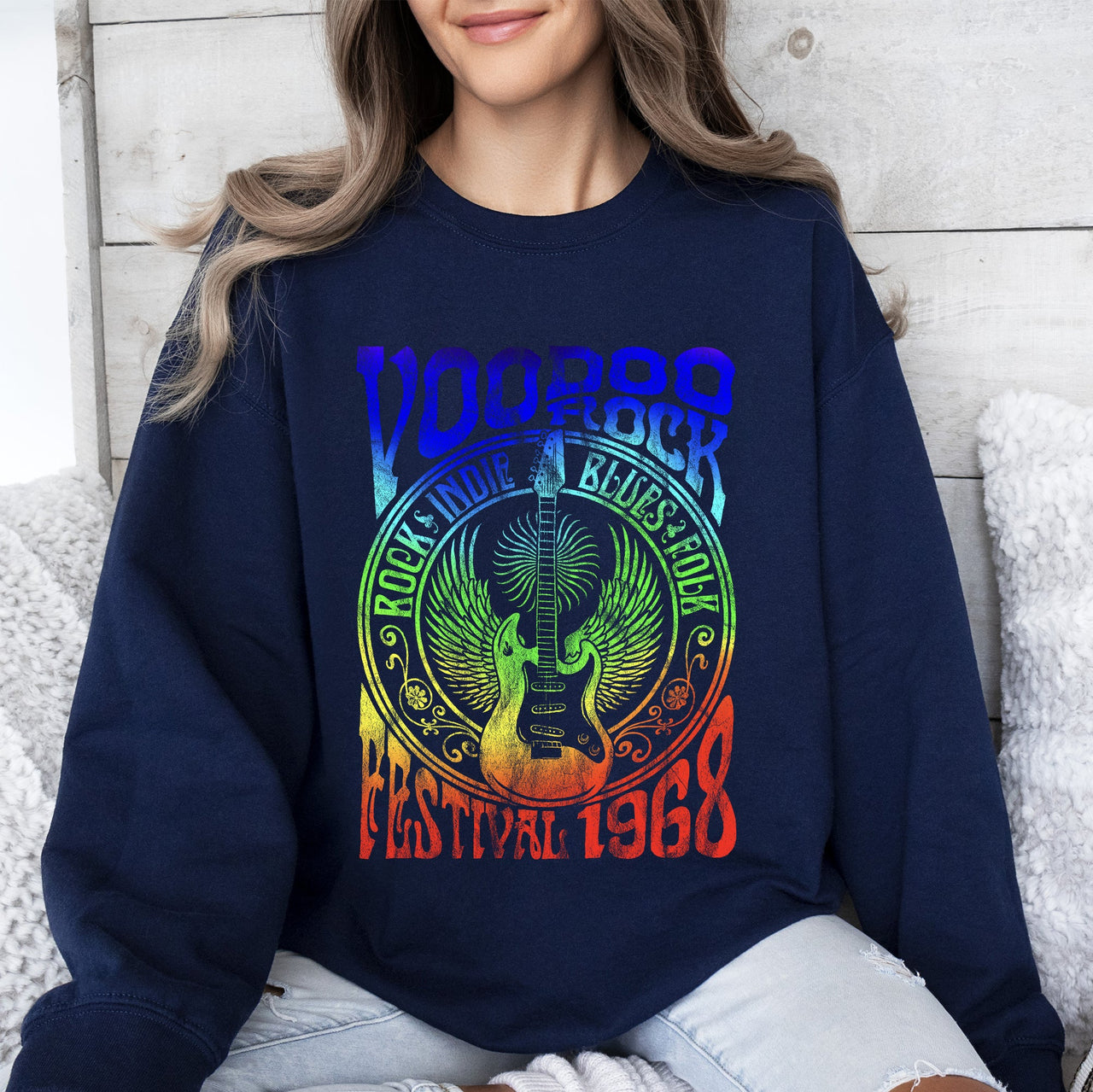 Voodoo Rock Festival Concert Poster Artwork Edition Premium Graphic Deluxe Sweatshirt