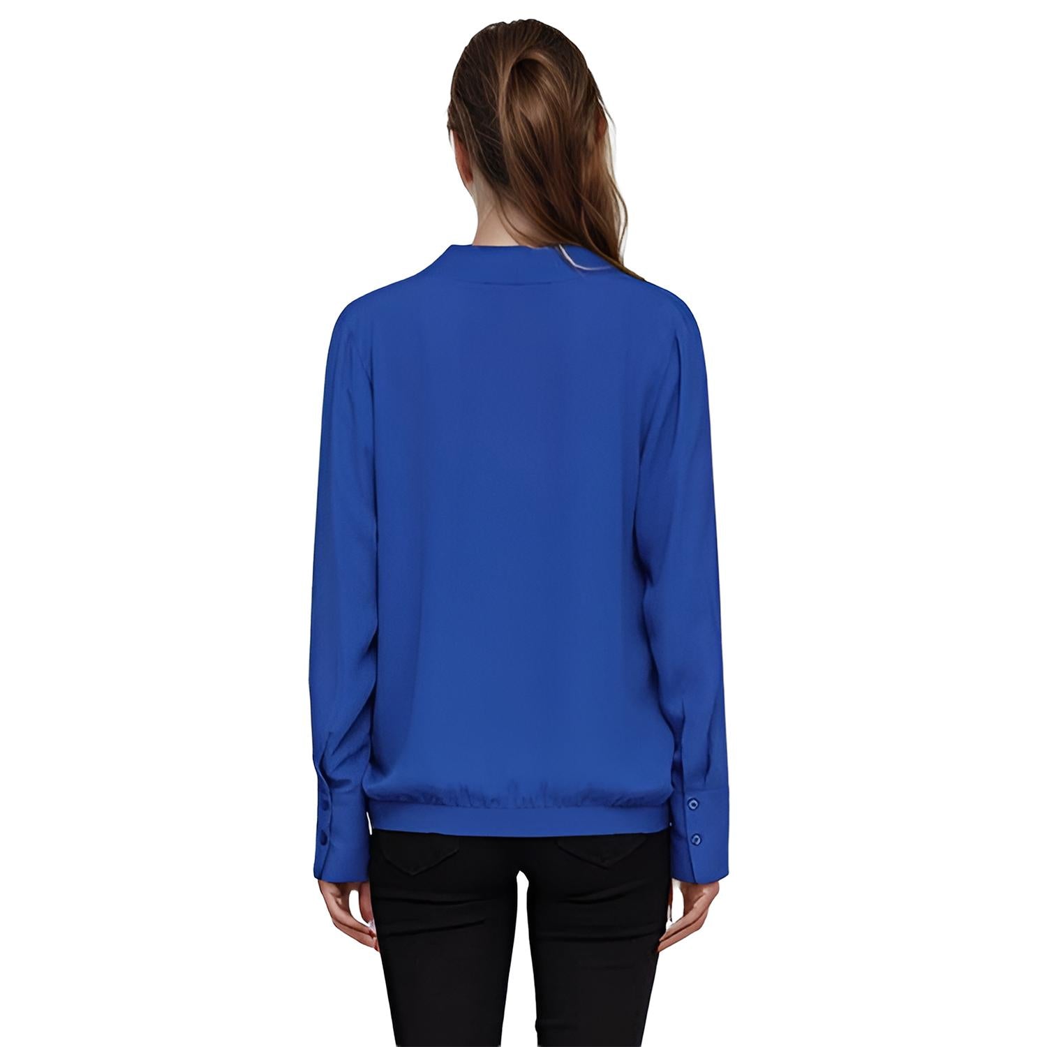 Pleione Women's Wrap Front V-Neck Blouse