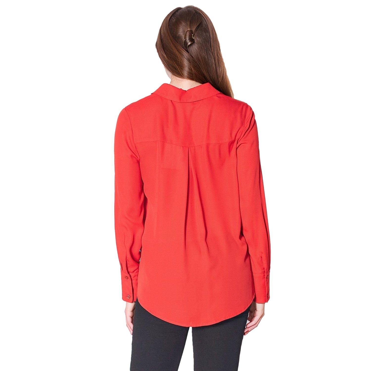 Pleione Women's Button Up Basic Shirt