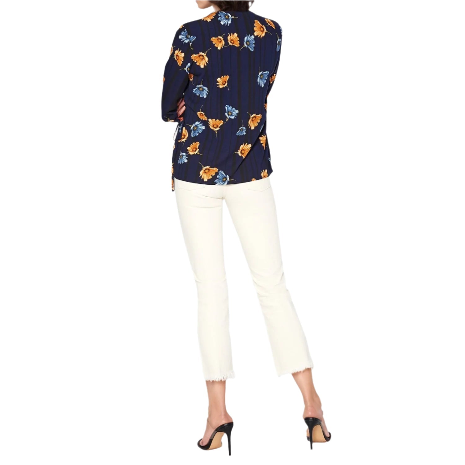 Pleione Women's Wrap Front Long Sleeve Blouse