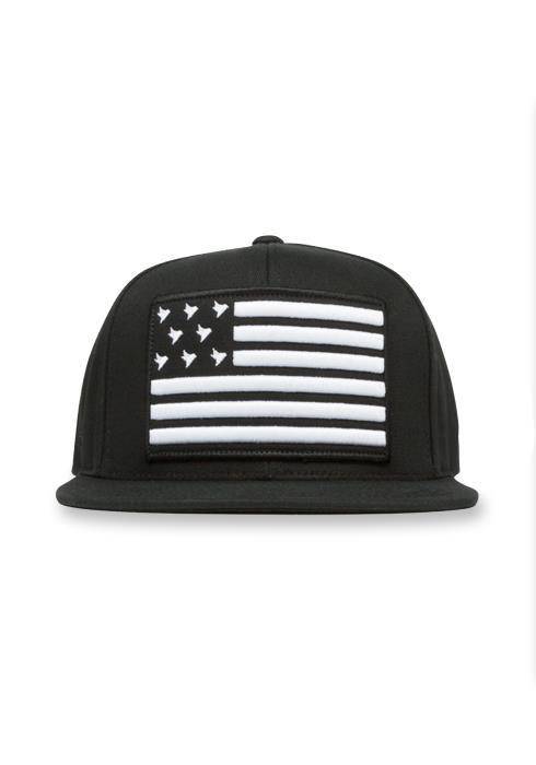 Konus Men's Flag Snapback Hat in Black