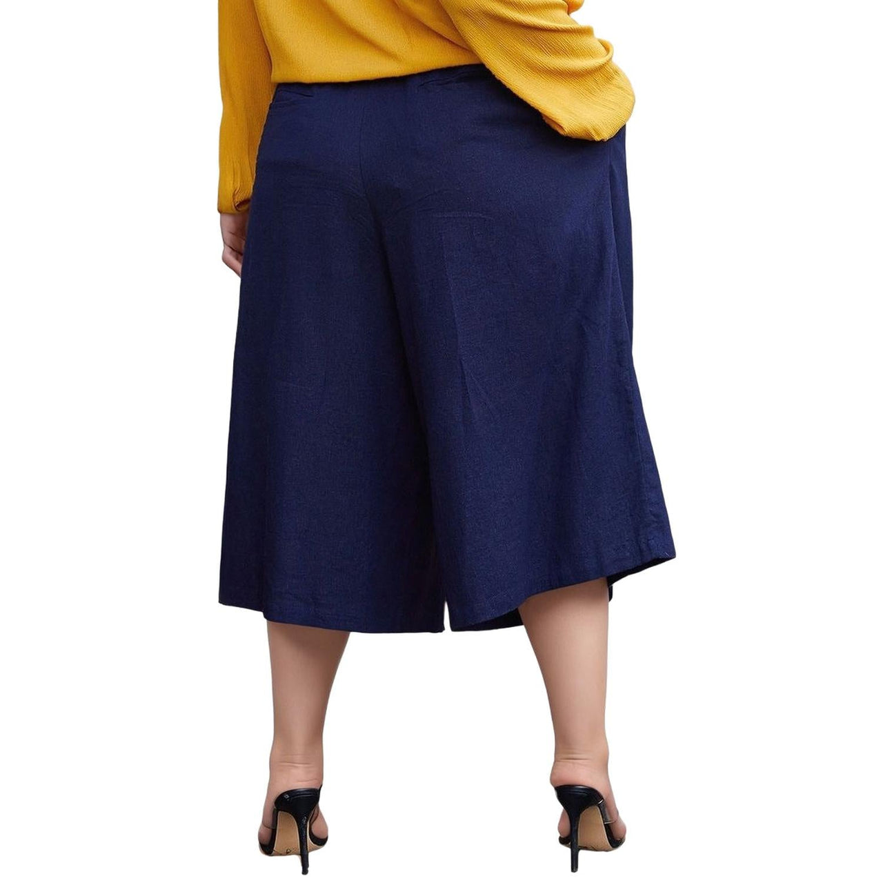 Pleione Plus Women's Pleated Wide Leg Capris