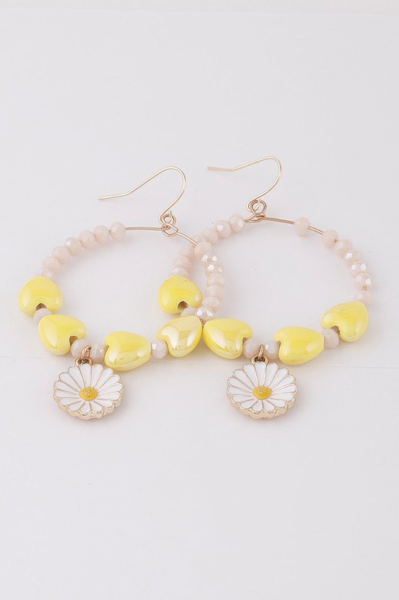 Open Beaded Flower Earrings