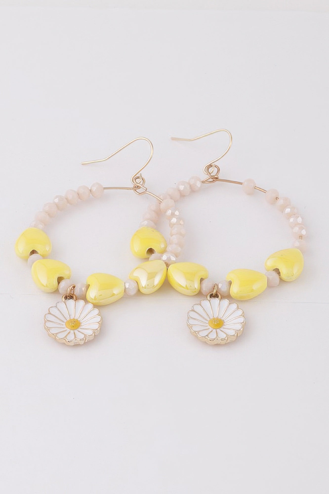 Open Beaded Flower Earrings