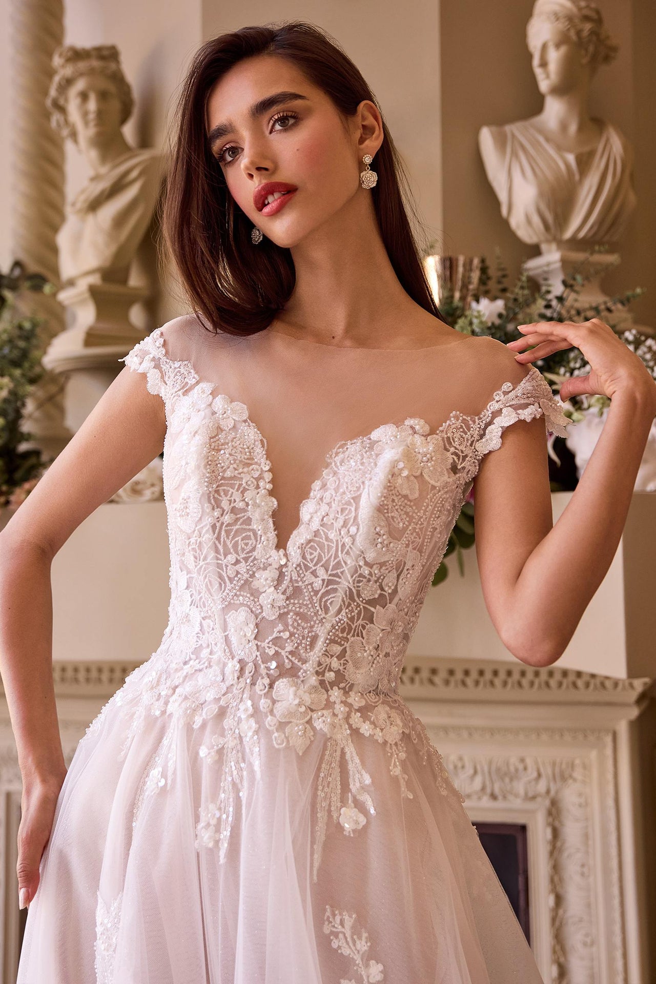 Andrea & Leo WL038 Dress Long Cap Sleeve Bridal Gown