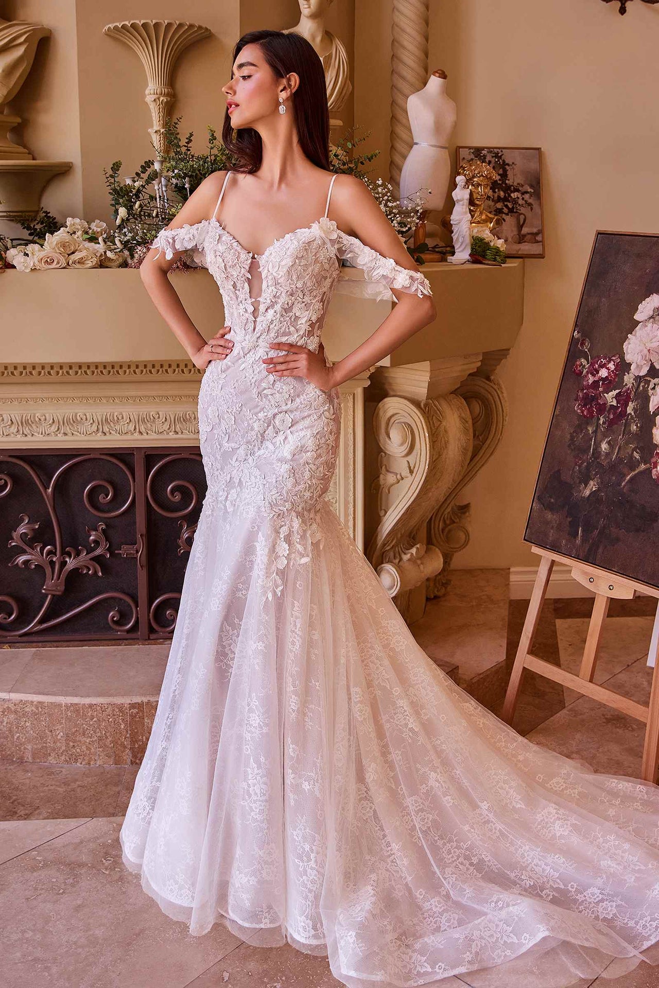 Andrea & Leo WL051 Dress Fitted Lace Wedding Mermaid Gown