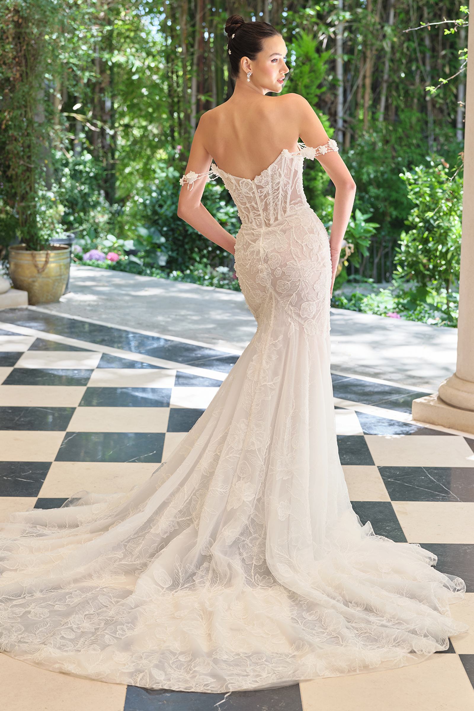 Andrea & Leo WL099 Romantic Fitted Wedding Gown Off Shoulder