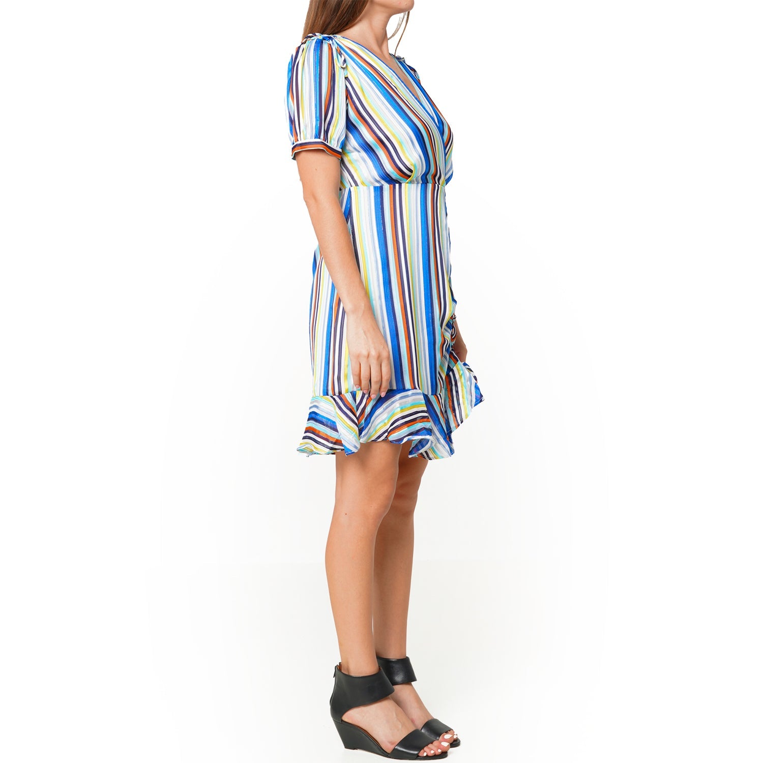 Women's Multi-color Ruched Dress in Beach