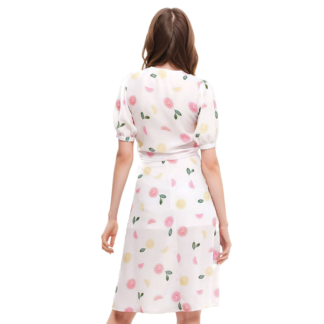 Women's Fruit Punch Tie Hem Open Front Blouse in Fruit Punch