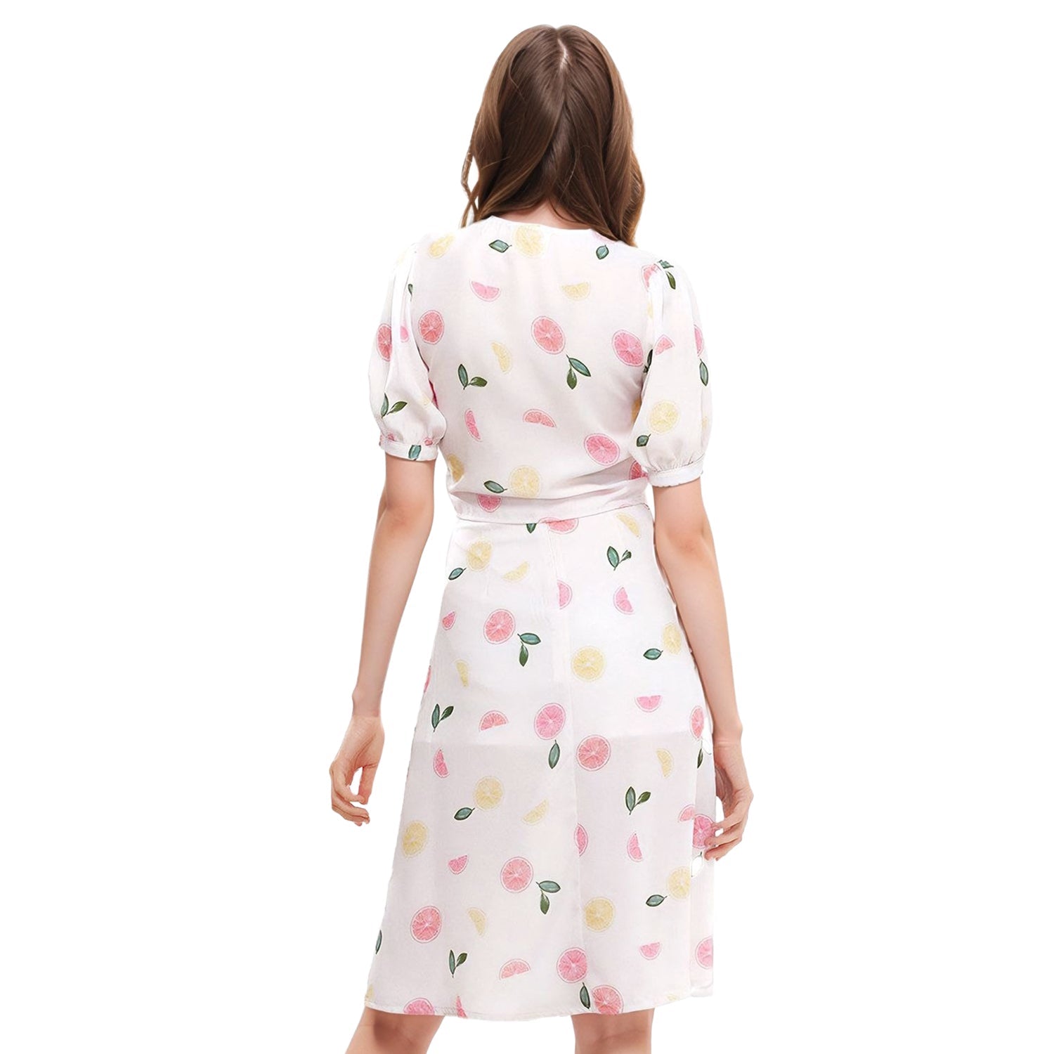 Women's Fruit Punch Tie Hem Open Front Blouse in Fruit Punch