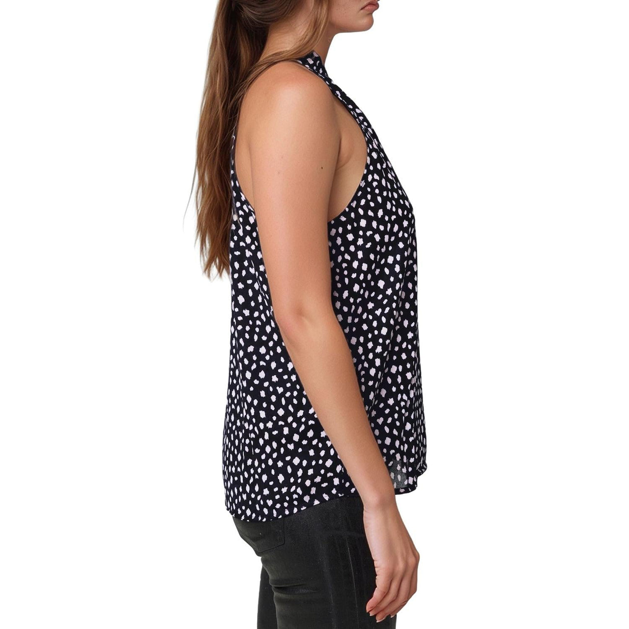 Pleione Twist Front Tie Back Halter Top