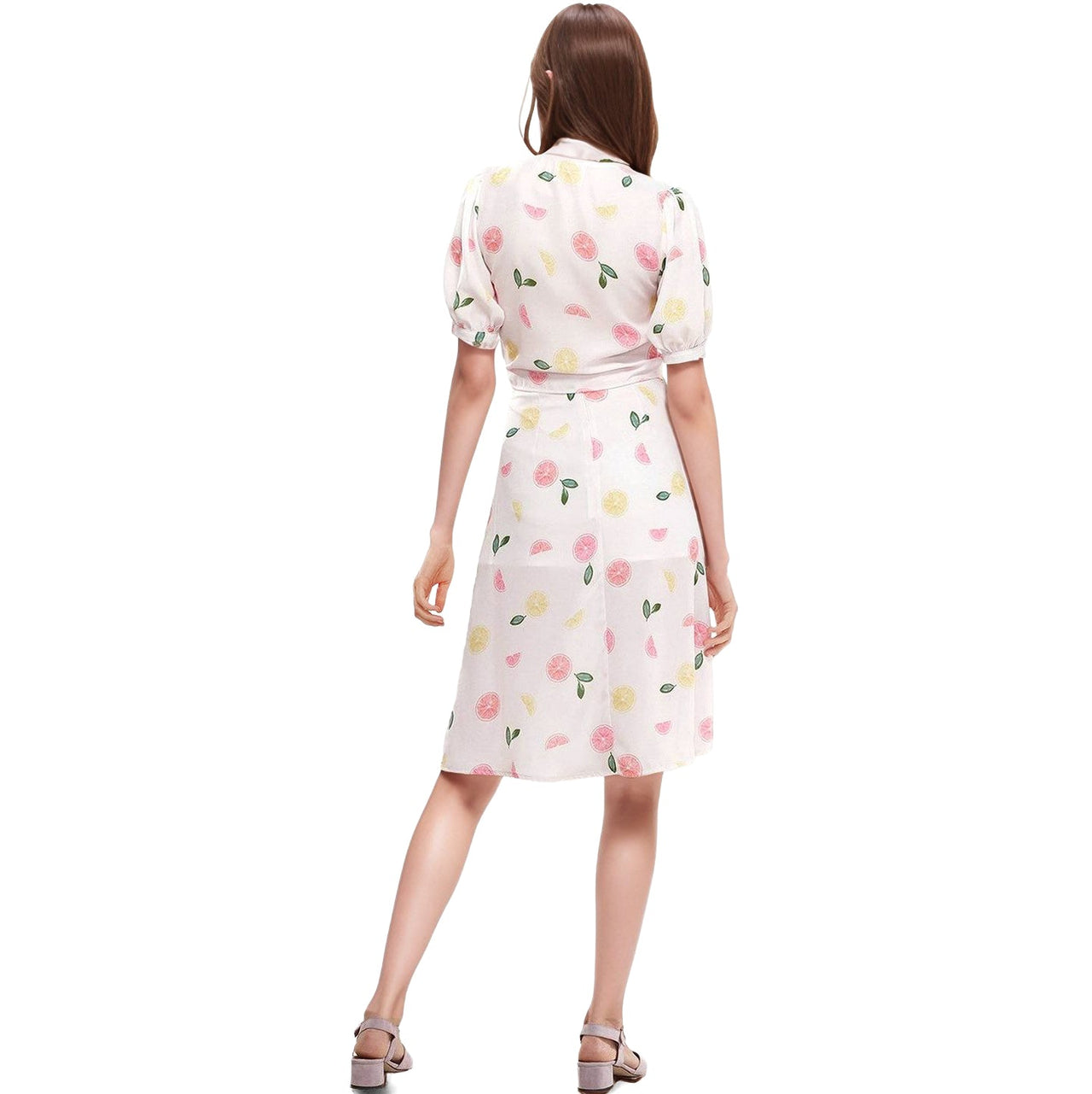Women's Button Front Midi Skirt in Fruit Punch